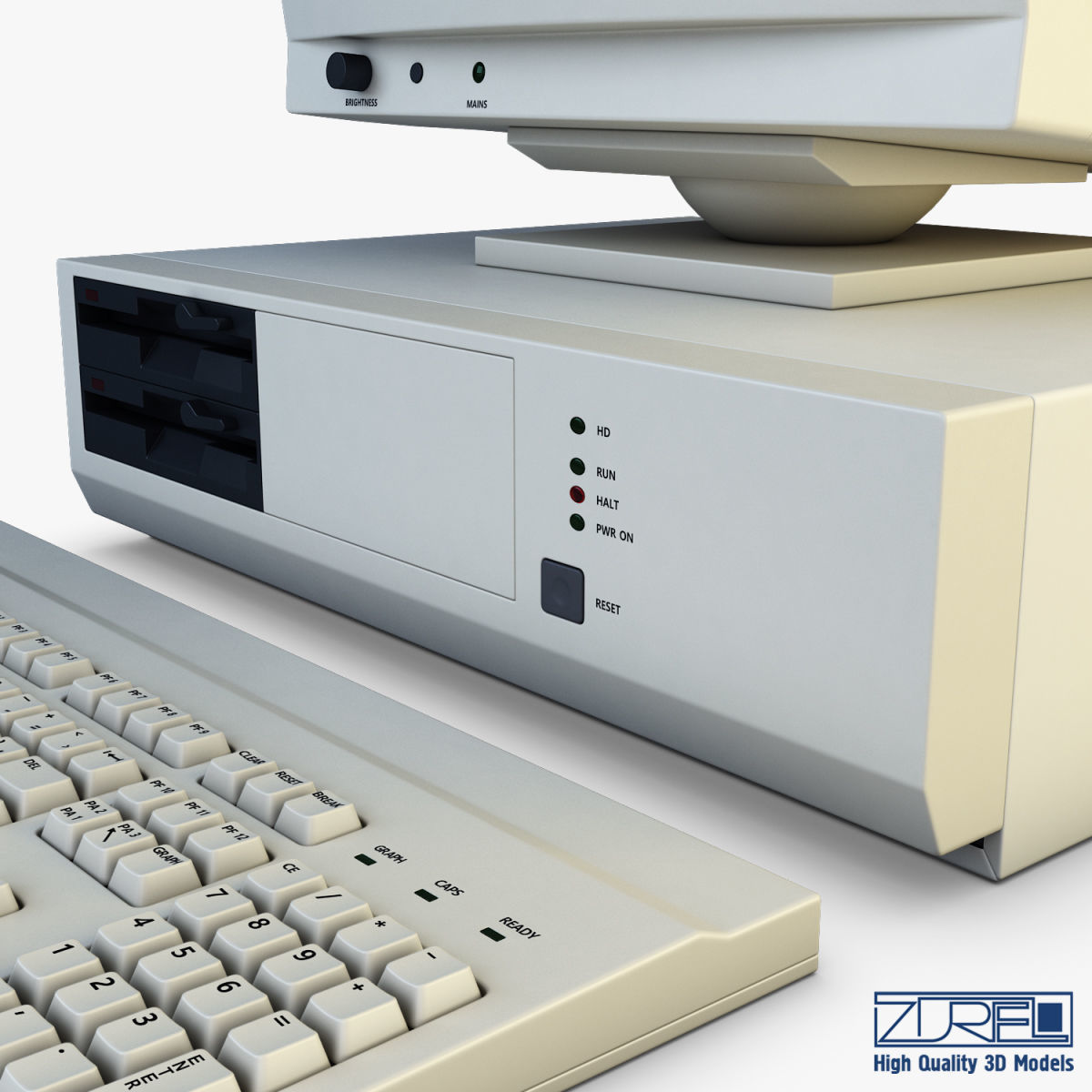 Personal Computer v 1 Low-poly 3D model_20