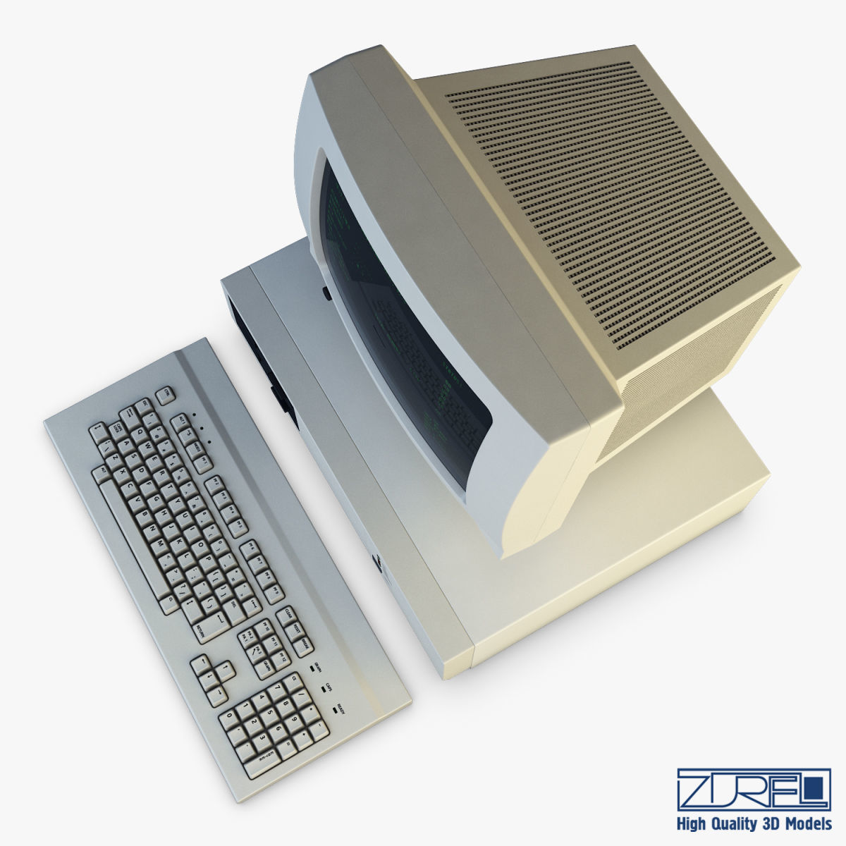 Personal Computer v 1 Low-poly 3D model_13