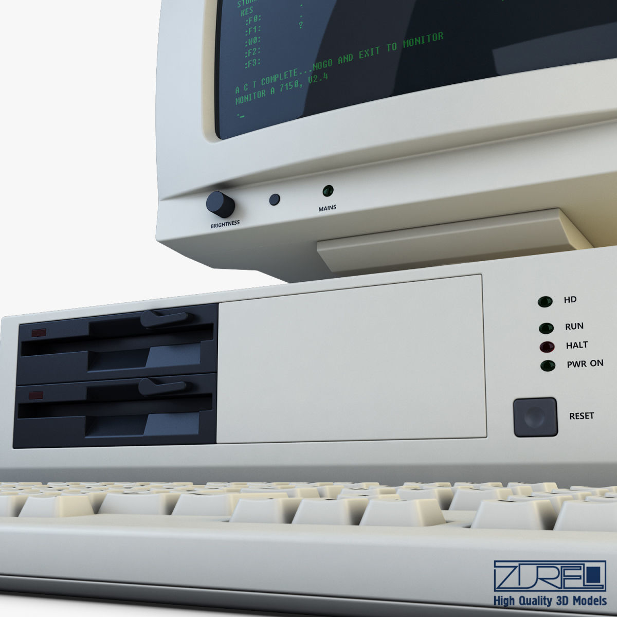 Personal Computer v 1 Low-poly 3D model_23