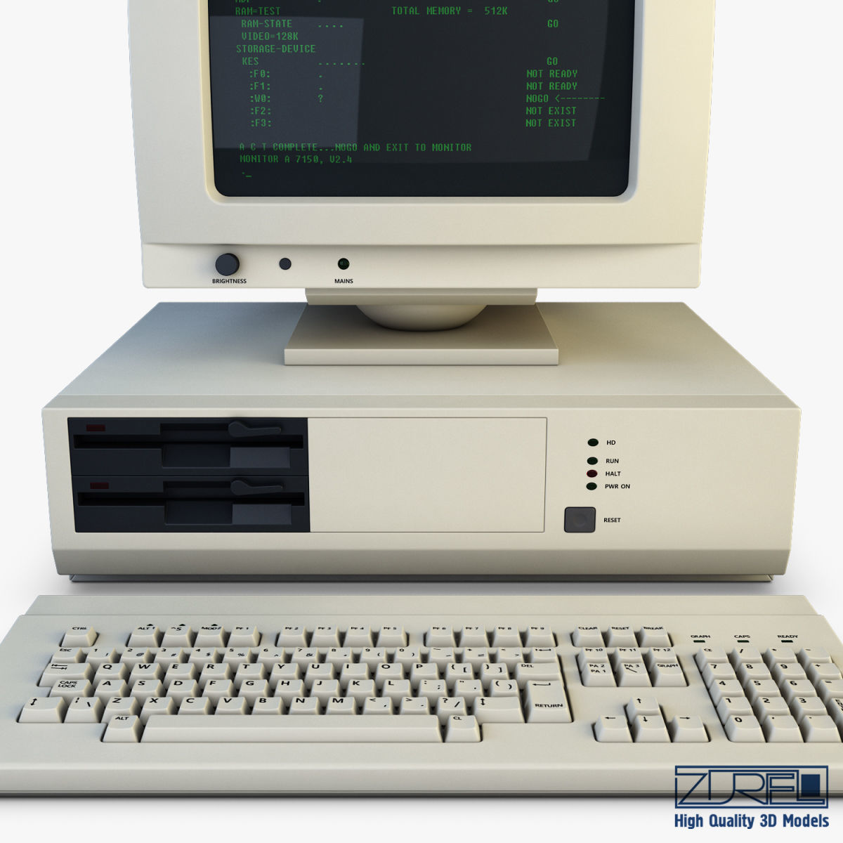 Personal Computer v 1 Low-poly 3D model_17