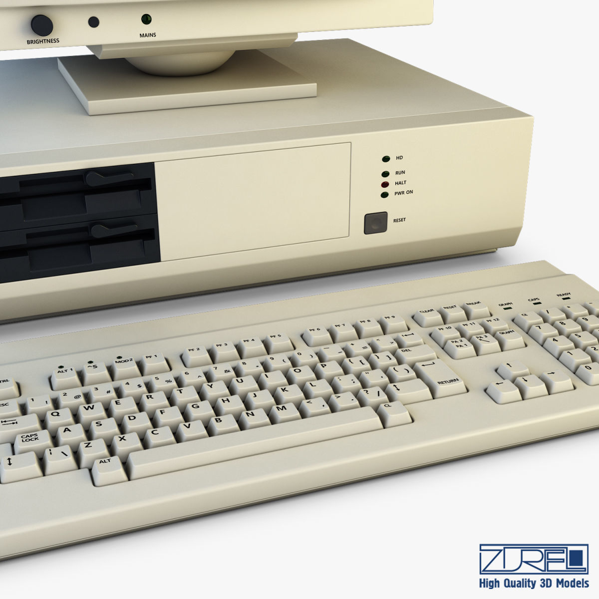 Personal Computer v 1 Low-poly 3D model_18