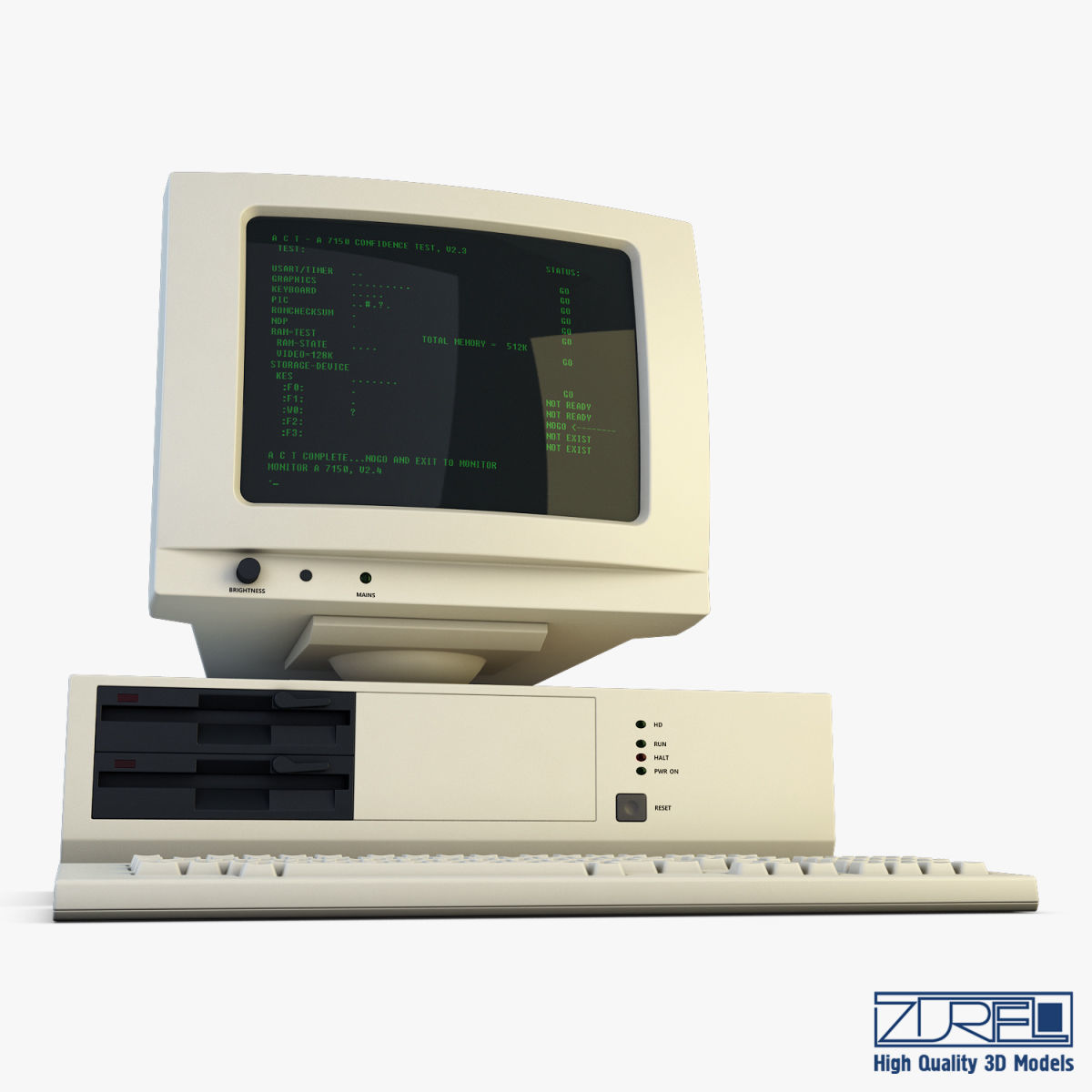 Personal Computer v 1 Low-poly 3D model_12