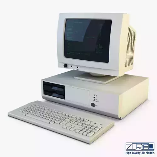 Personal Computer v 1 Low-poly 3D model