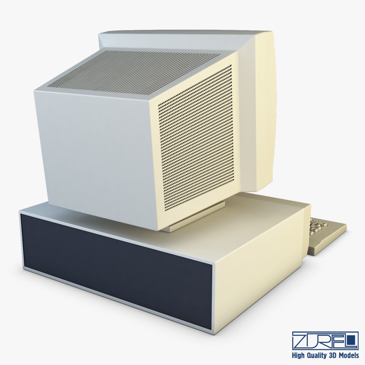 Personal Computer v 1 Low-poly 3D model_1