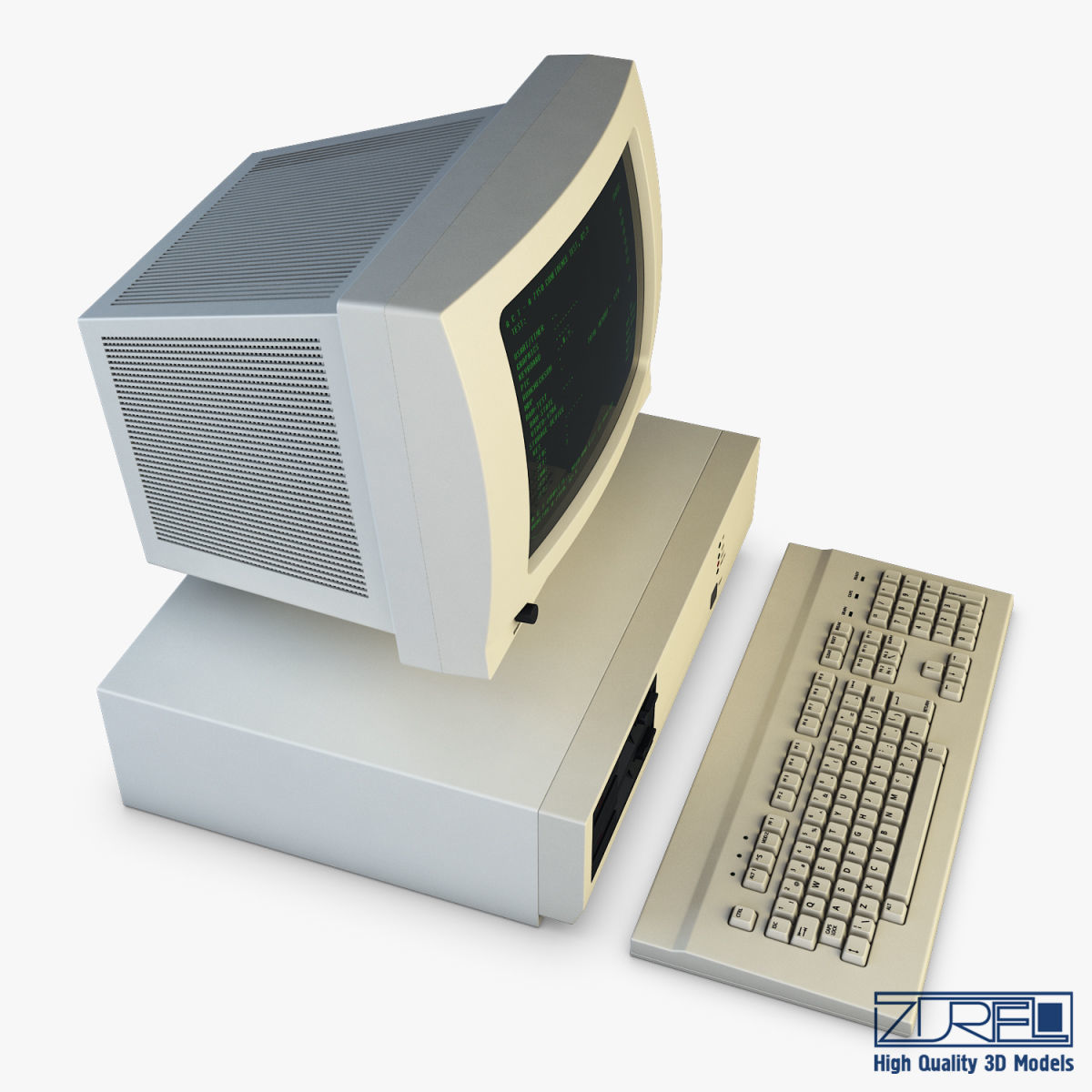 Personal Computer v 1 Low-poly 3D model_14