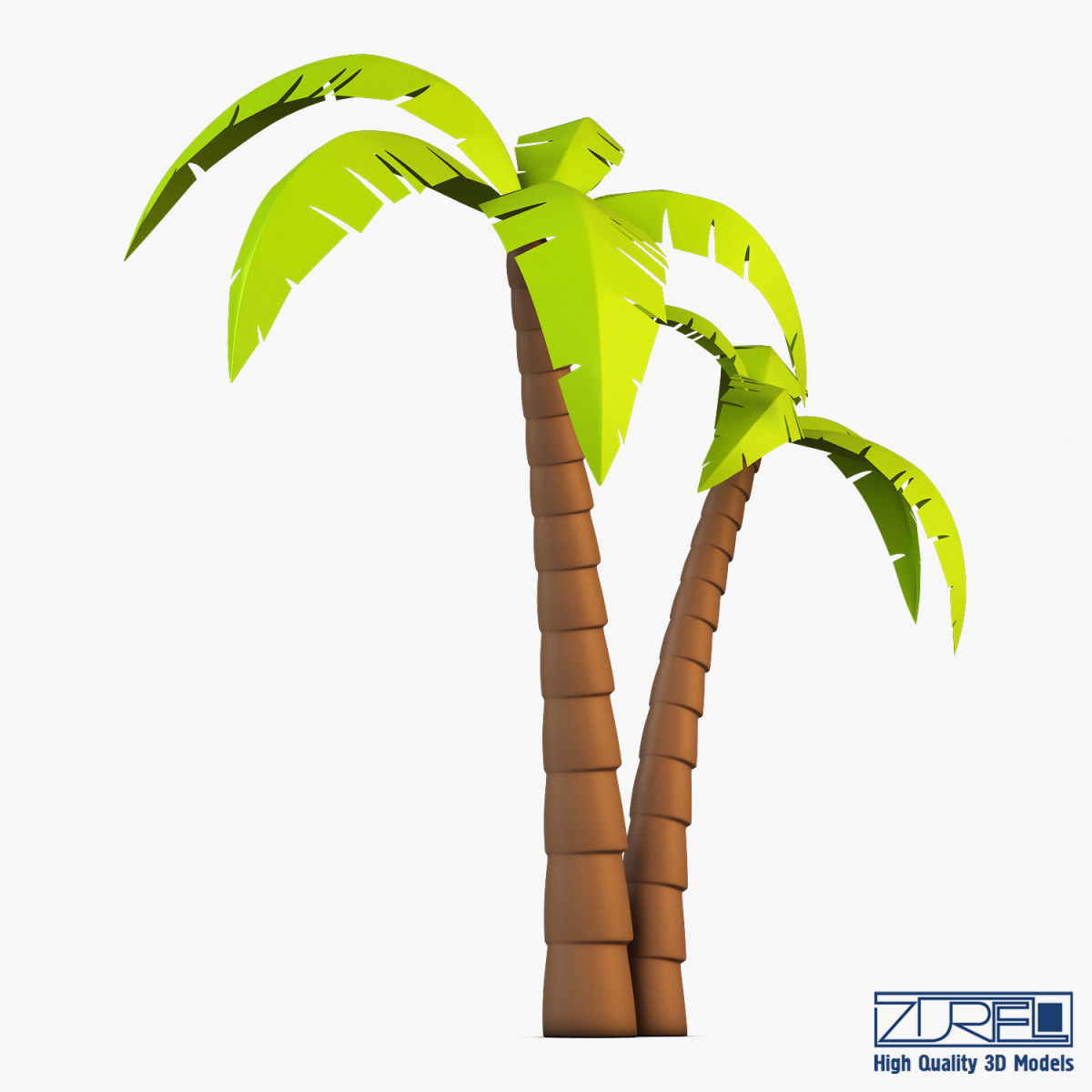 Palm tree v 4 3D model_5