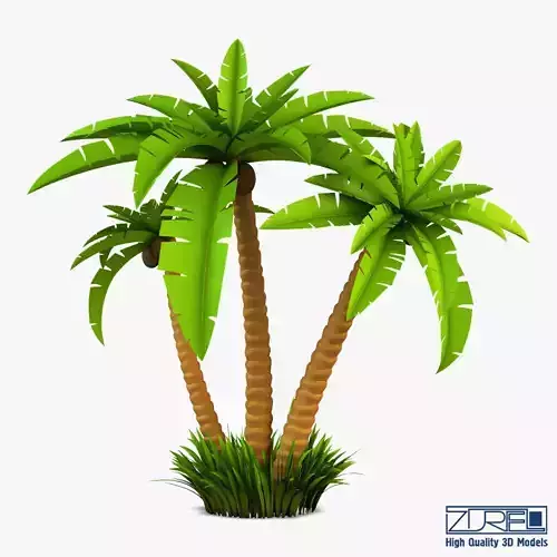 Palm tree v 2 3D model