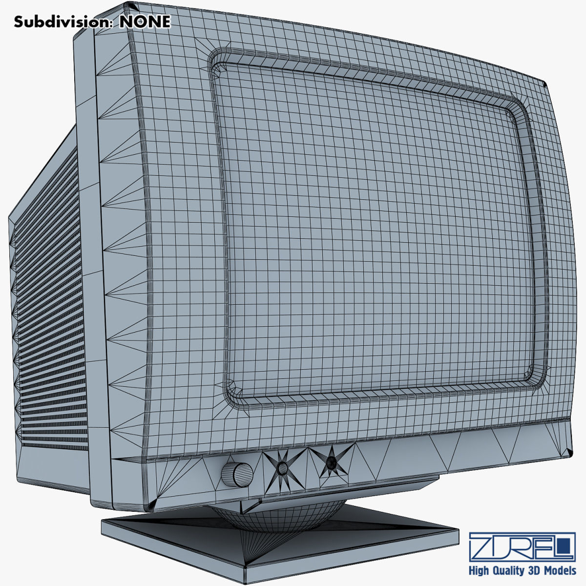 Monitor v 1 old computer Low-poly 3D model_20