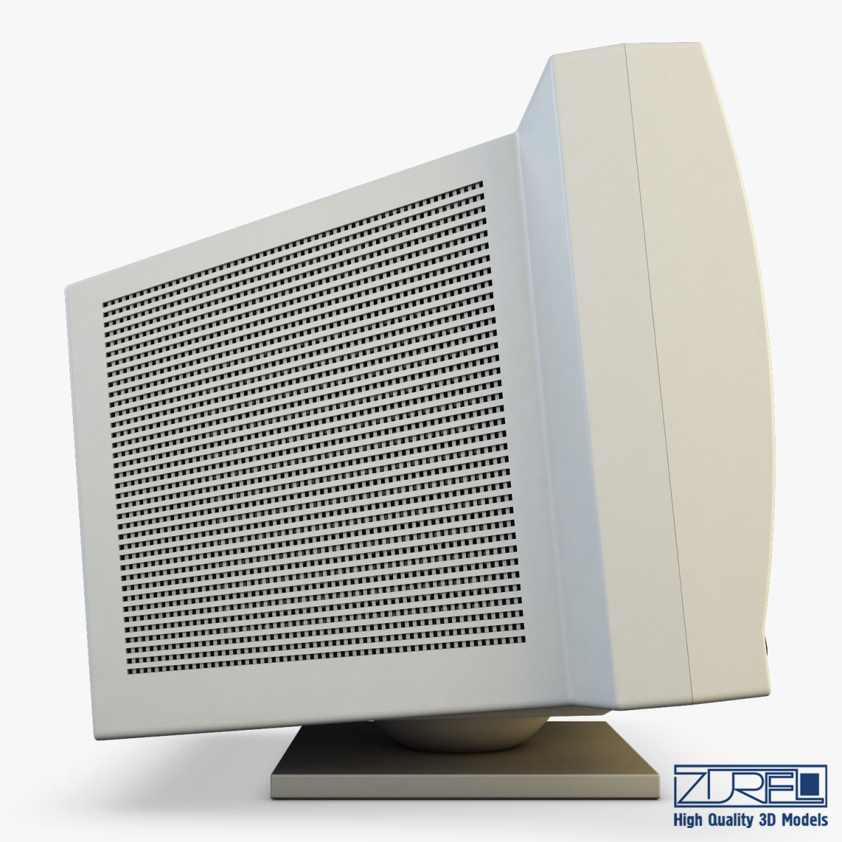 Monitor v 1 old computer Low-poly 3D model_8
