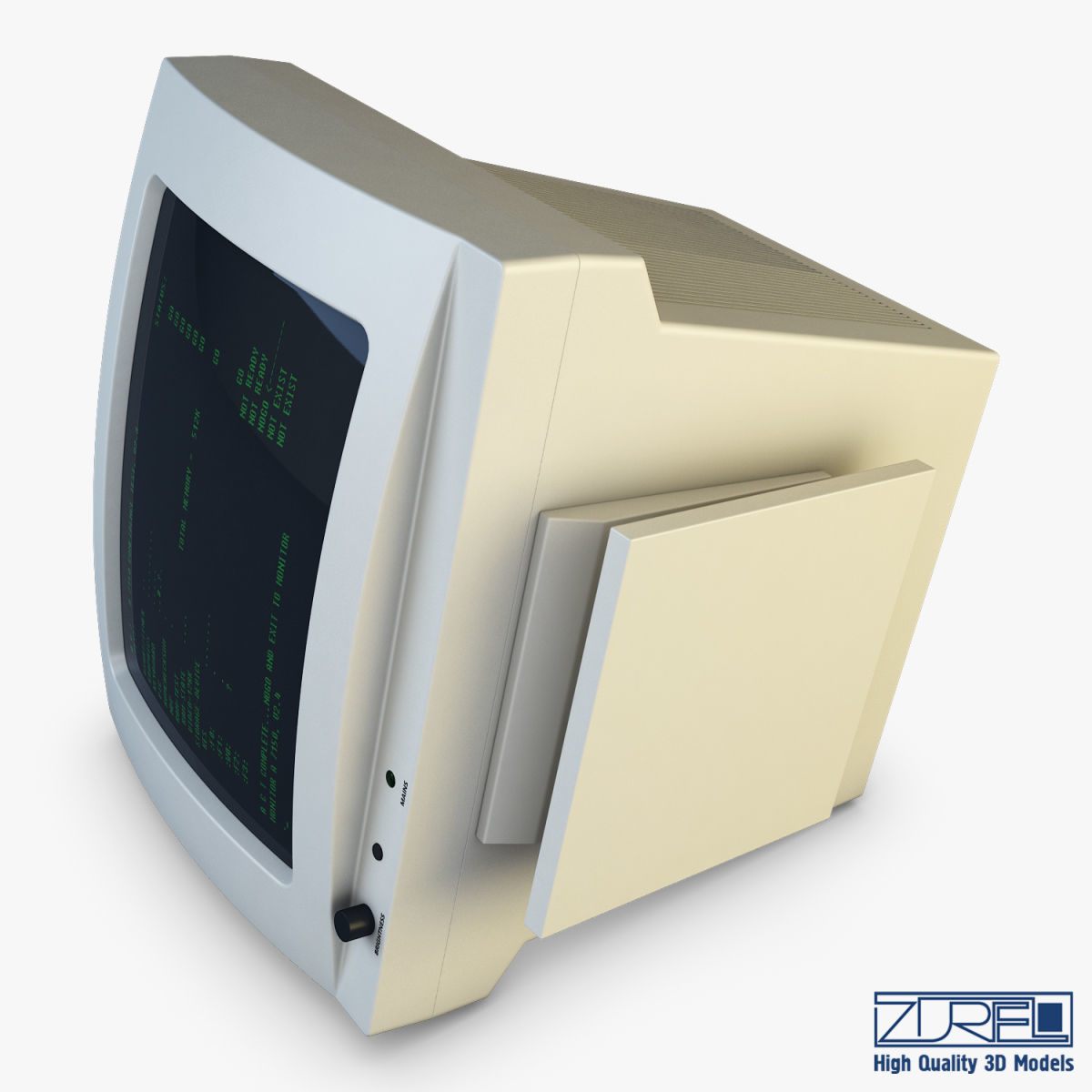 Monitor v 1 old computer Low-poly 3D model_12