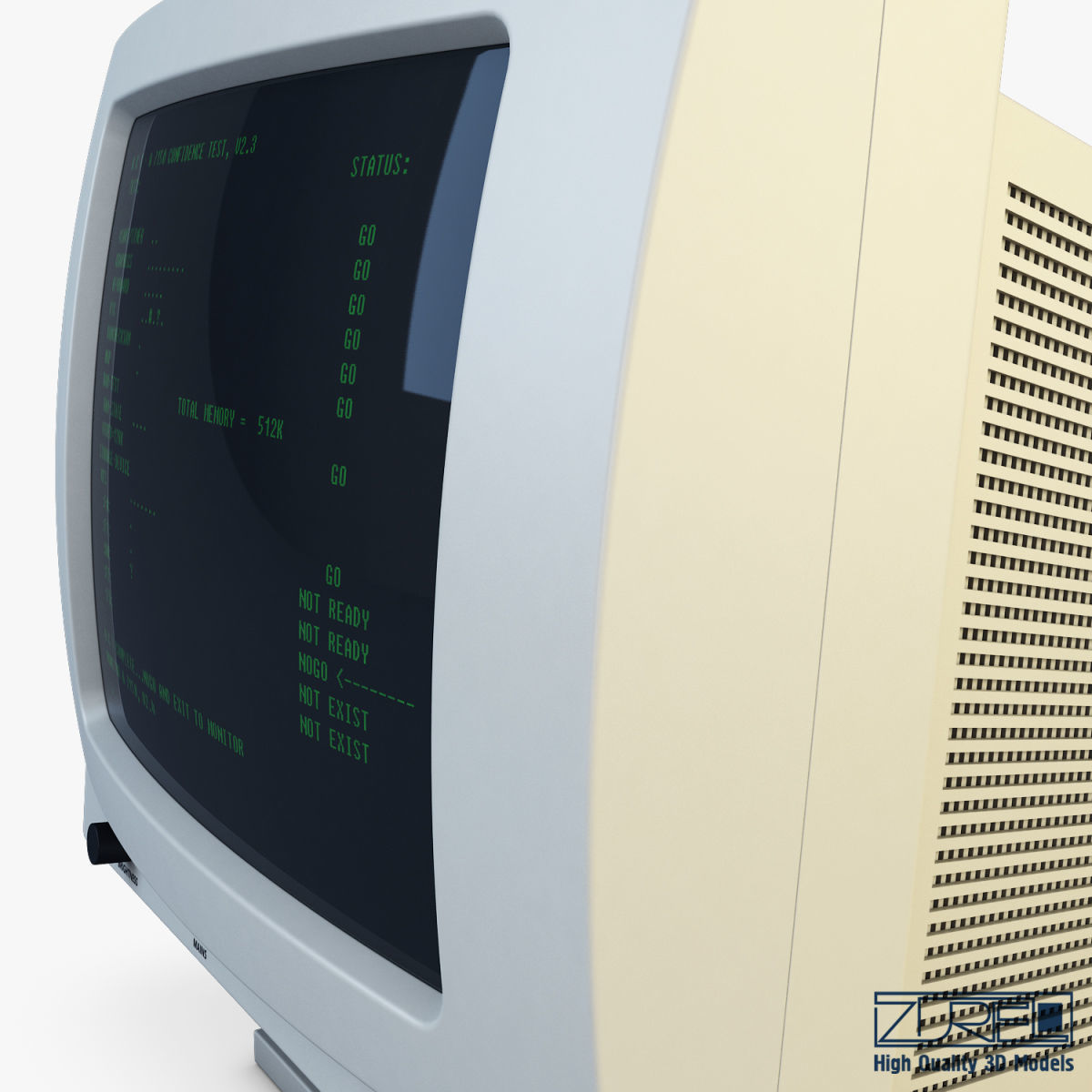 Monitor v 1 old computer Low-poly 3D model_13