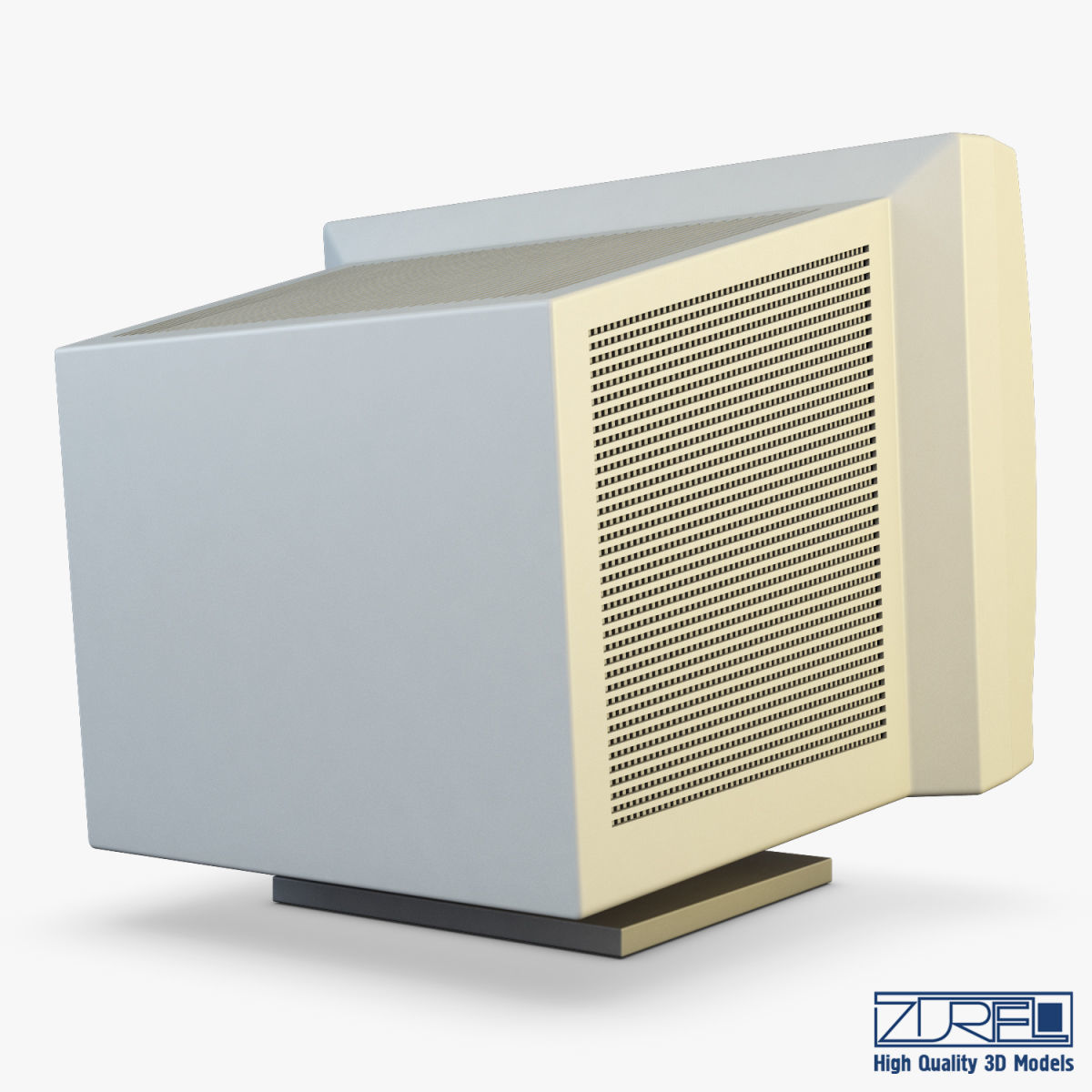 Monitor v 1 old computer Low-poly 3D model_1