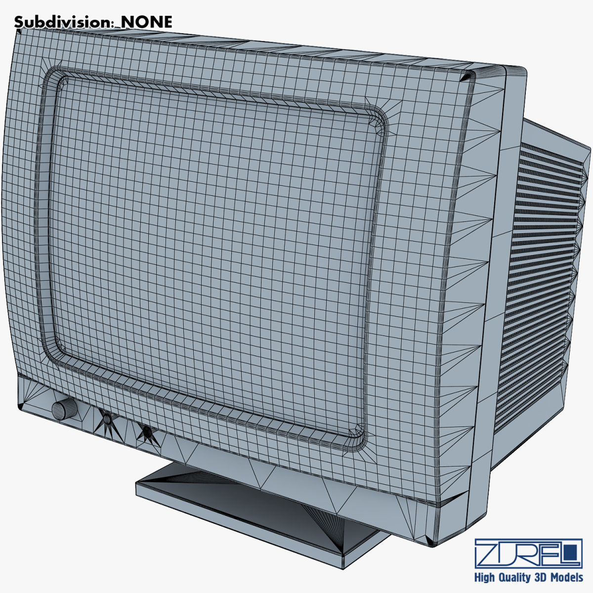 Monitor v 1 old computer Low-poly 3D model_18