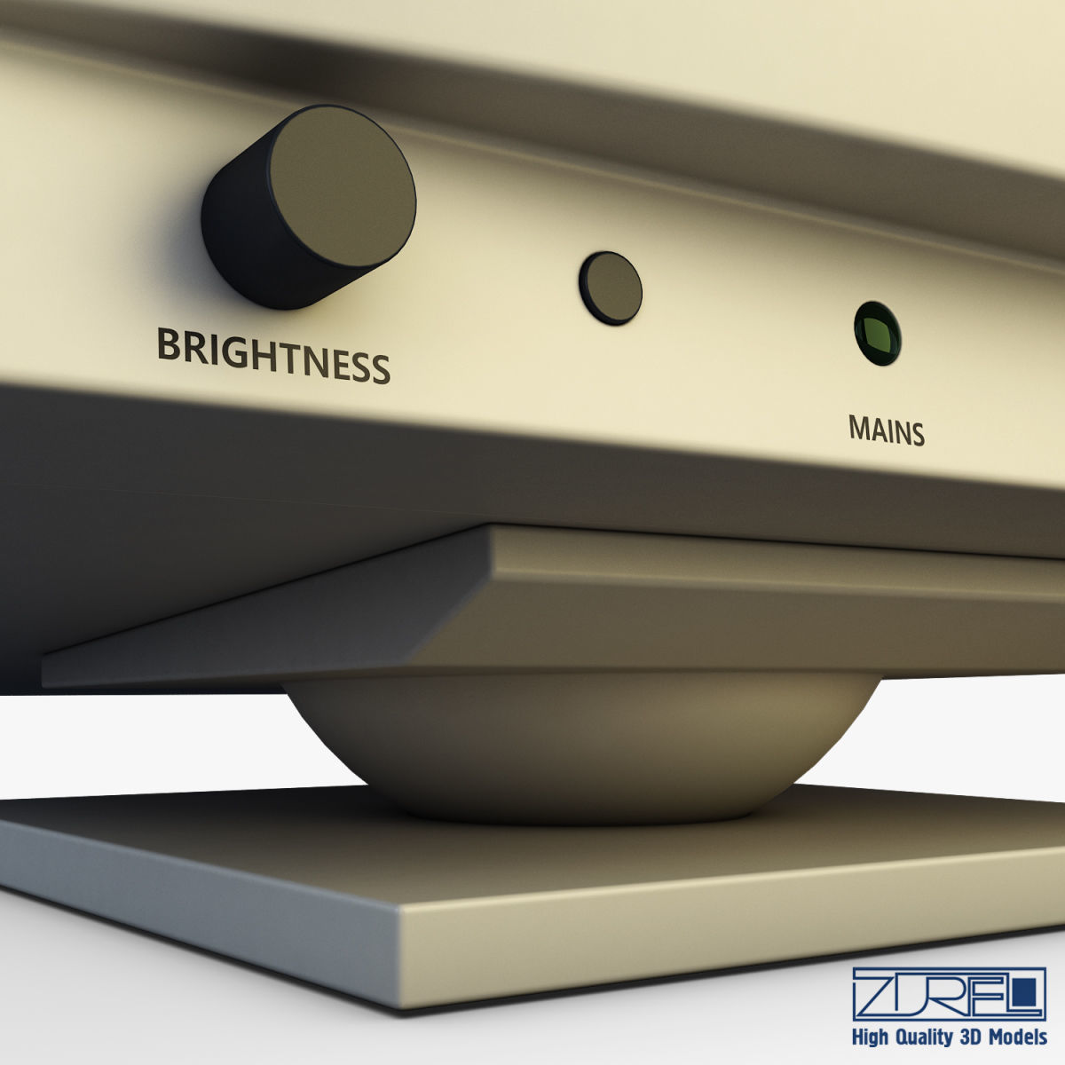 Monitor v 1 old computer Low-poly 3D model_15