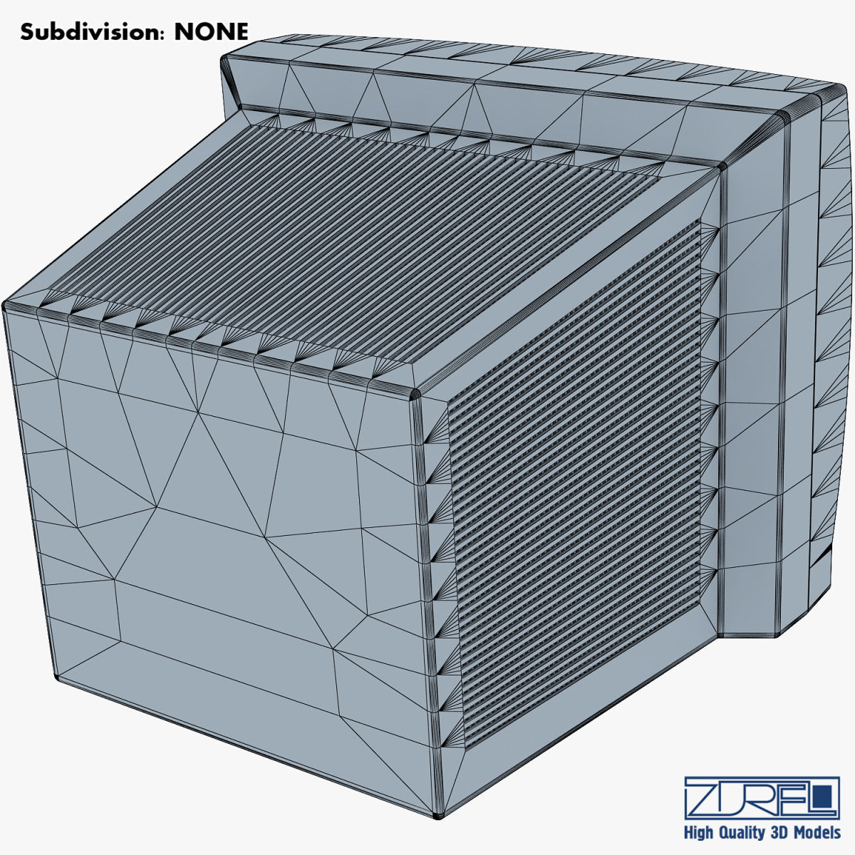 Monitor v 1 old computer Low-poly 3D model_19