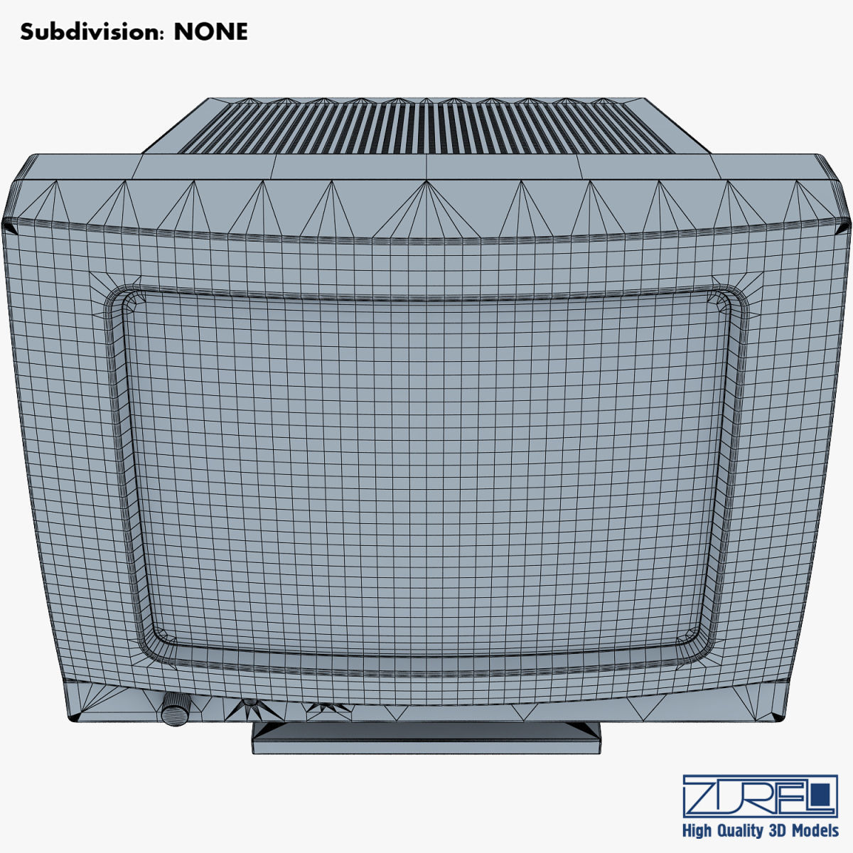 Monitor v 1 old computer Low-poly 3D model_22