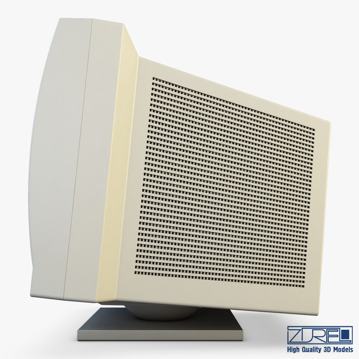 Monitor v 1 old computer Low-poly 3D model_7