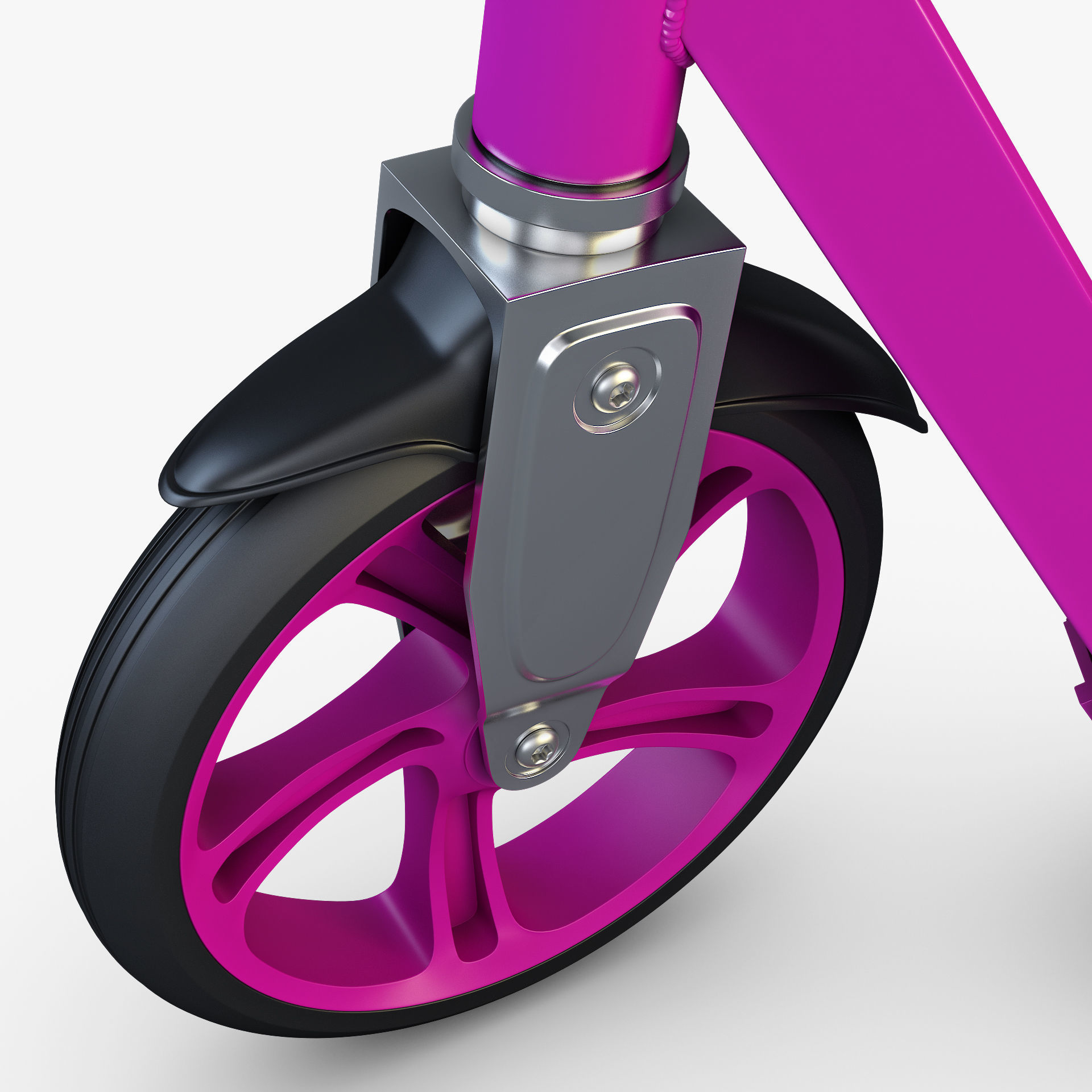 Kick Scooter pink 3D model_17