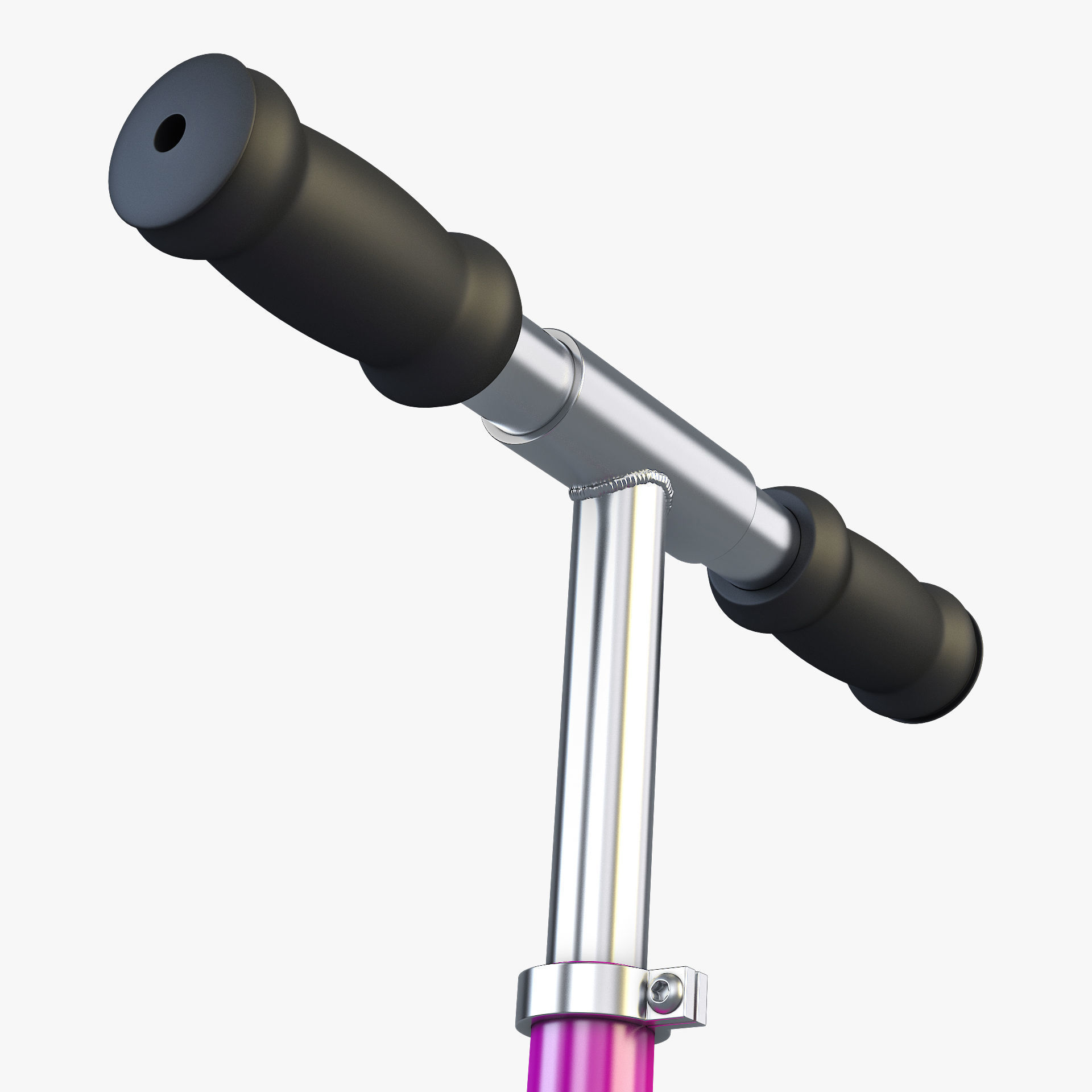 Kick Scooter pink 3D model_14