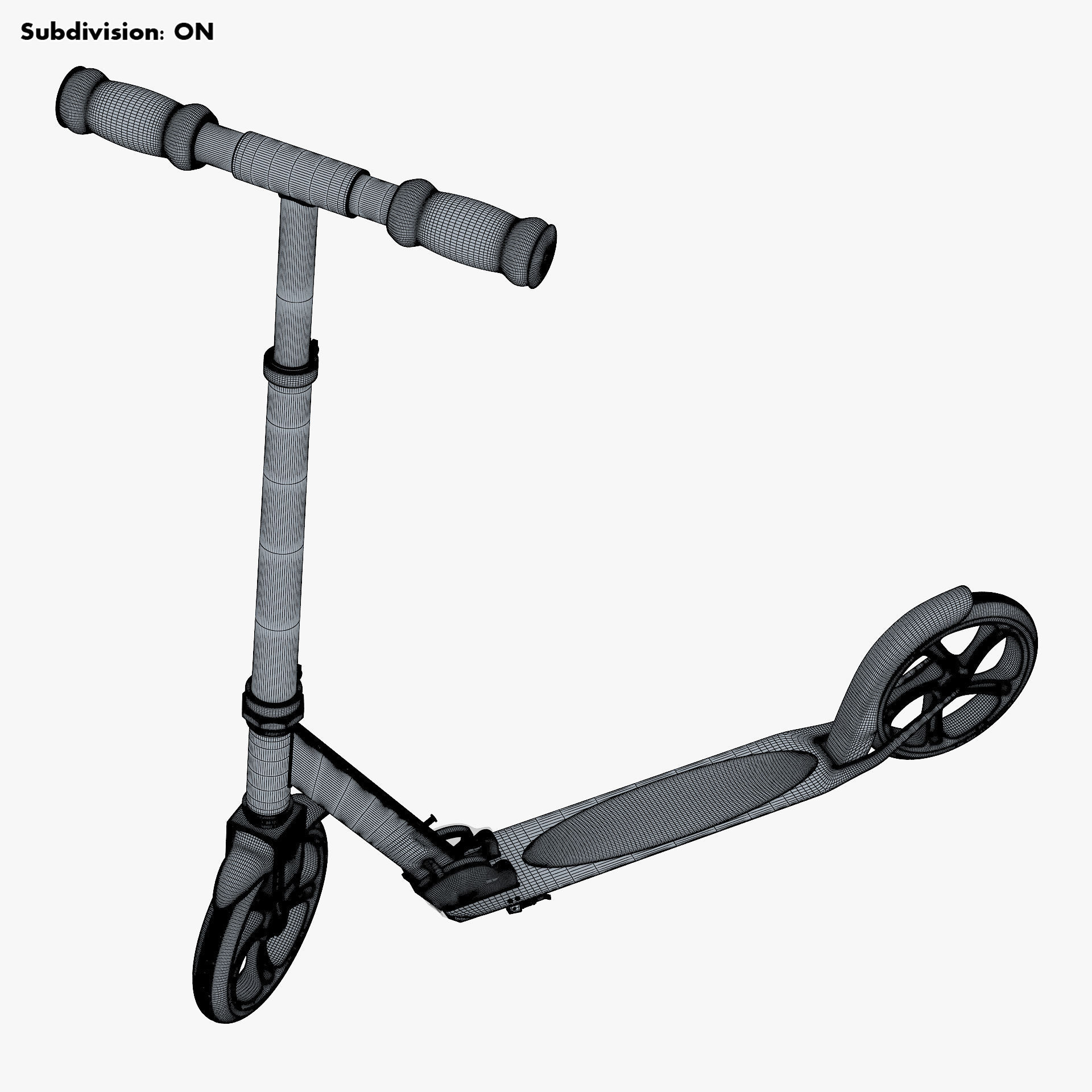 Kick Scooter pink 3D model_24