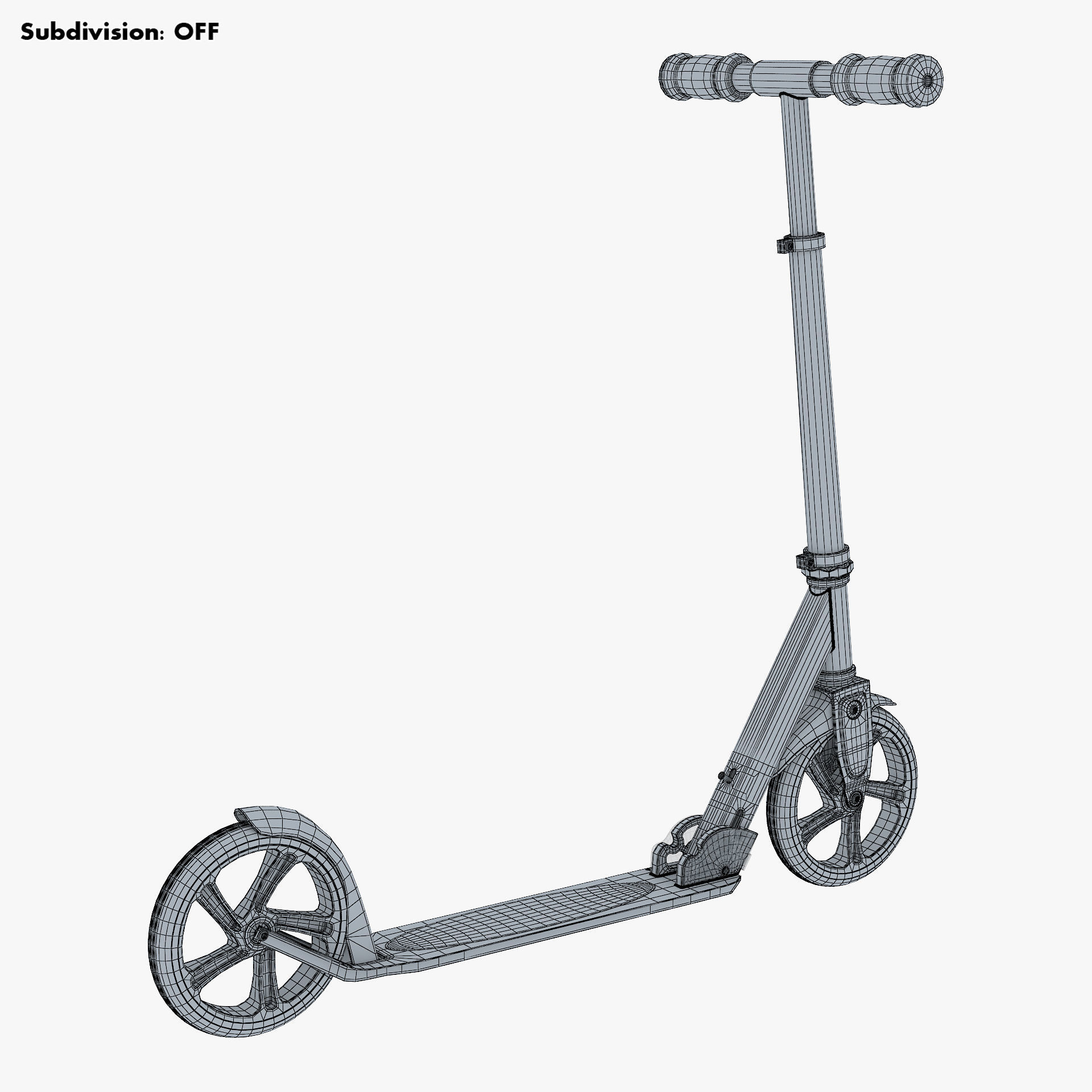 Kick Scooter pink 3D model_23