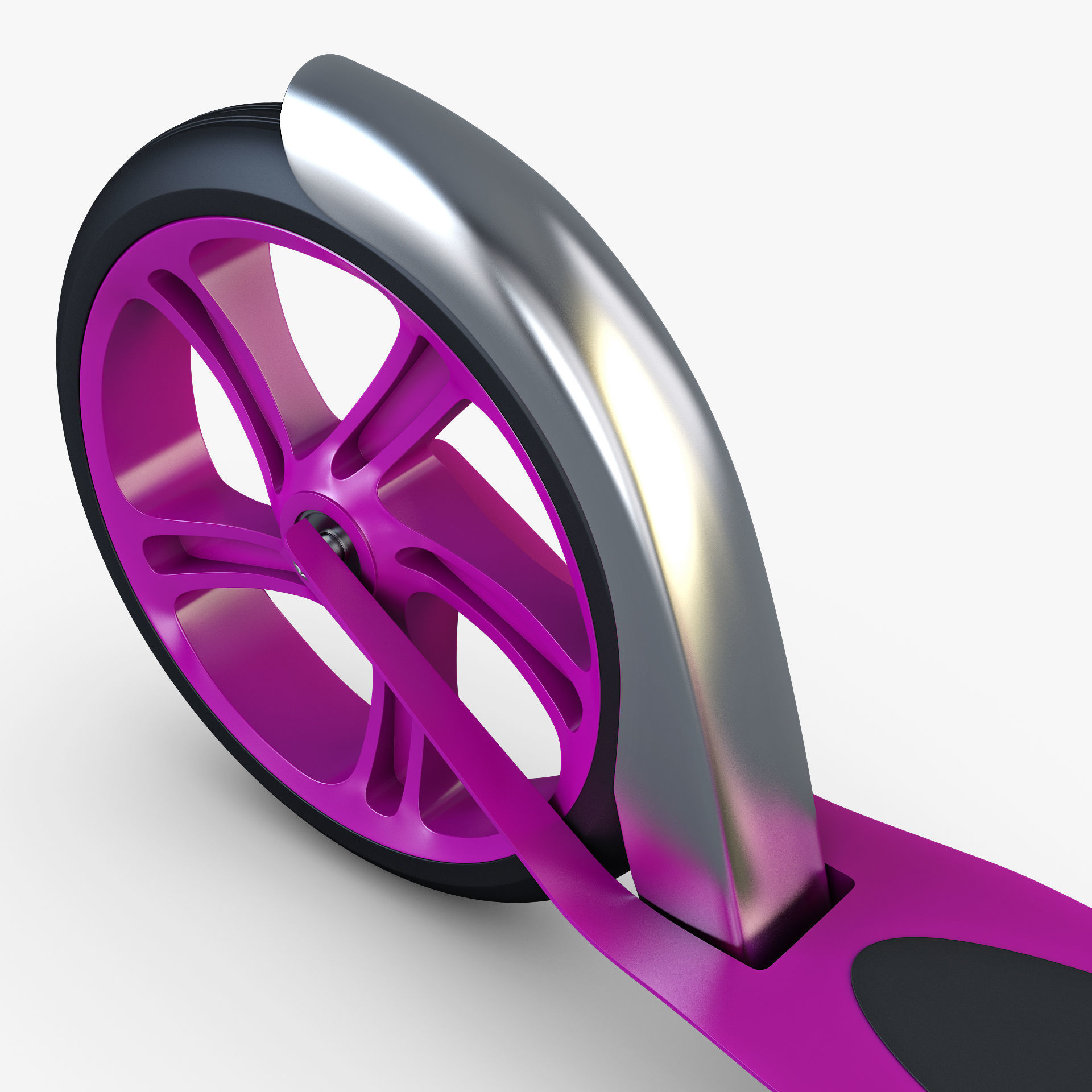Kick Scooter pink 3D model_19