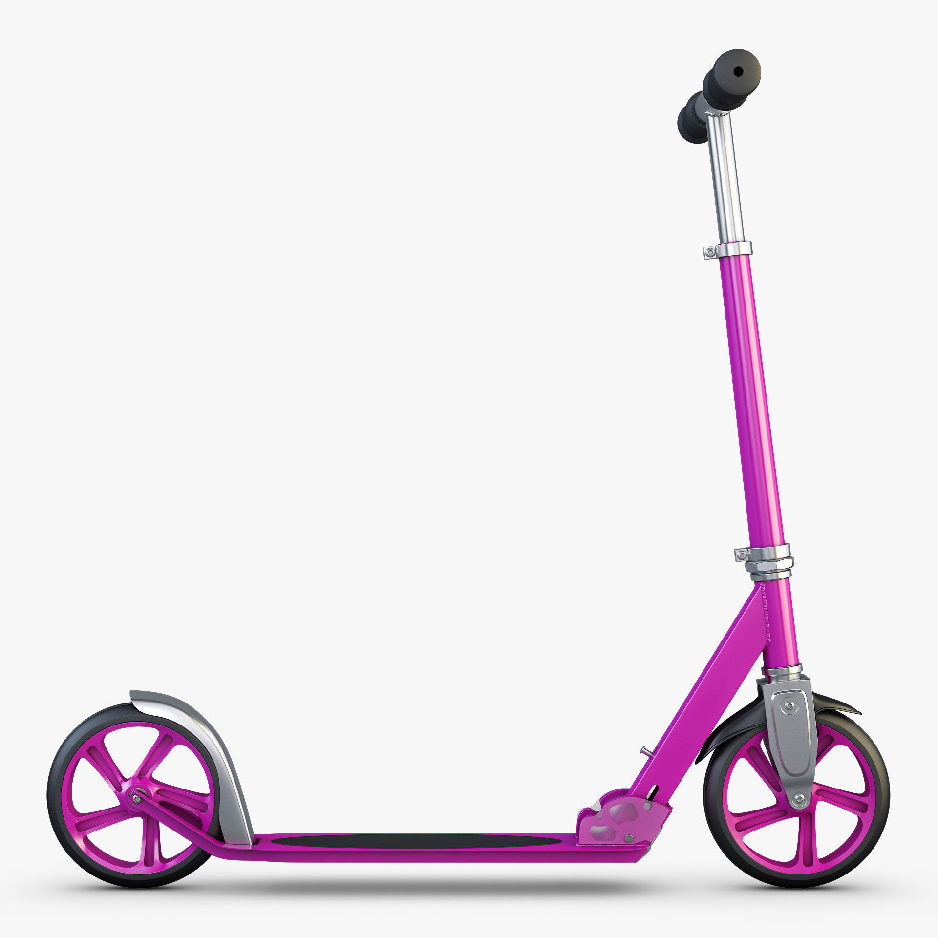 Kick Scooter pink 3D model_7