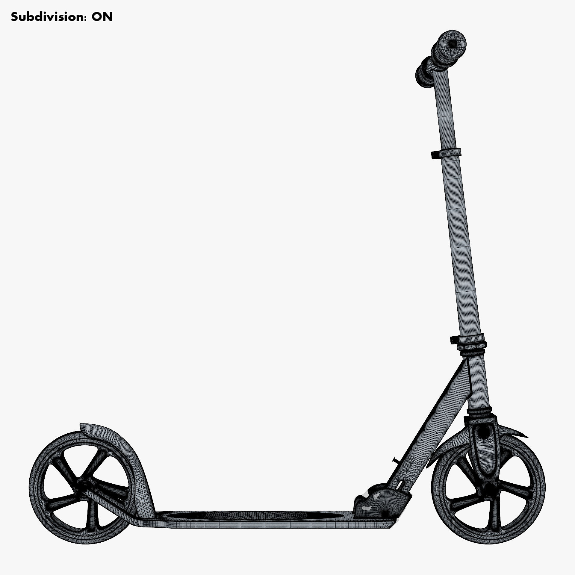 Kick Scooter pink 3D model_28