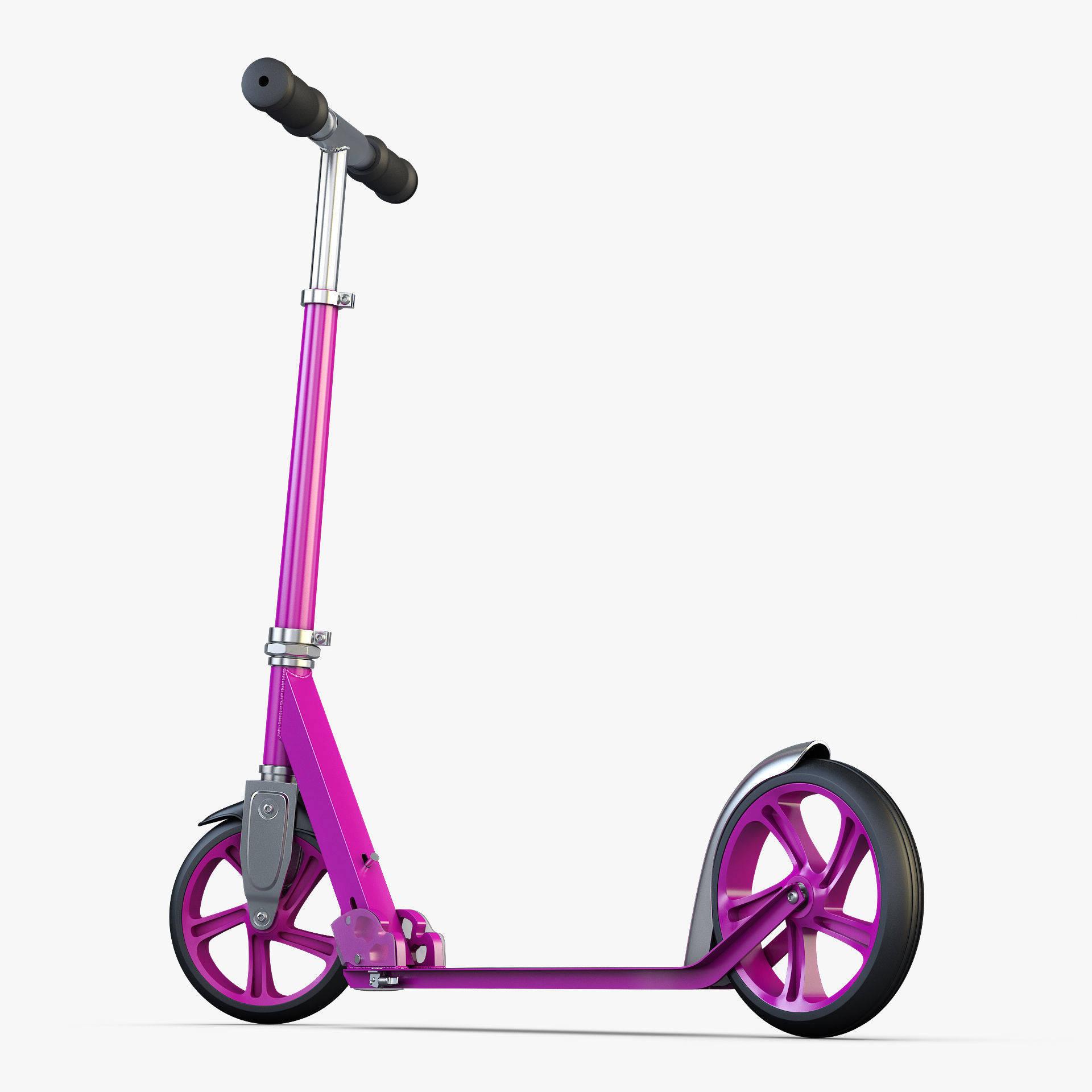 Kick Scooter pink 3D model_12