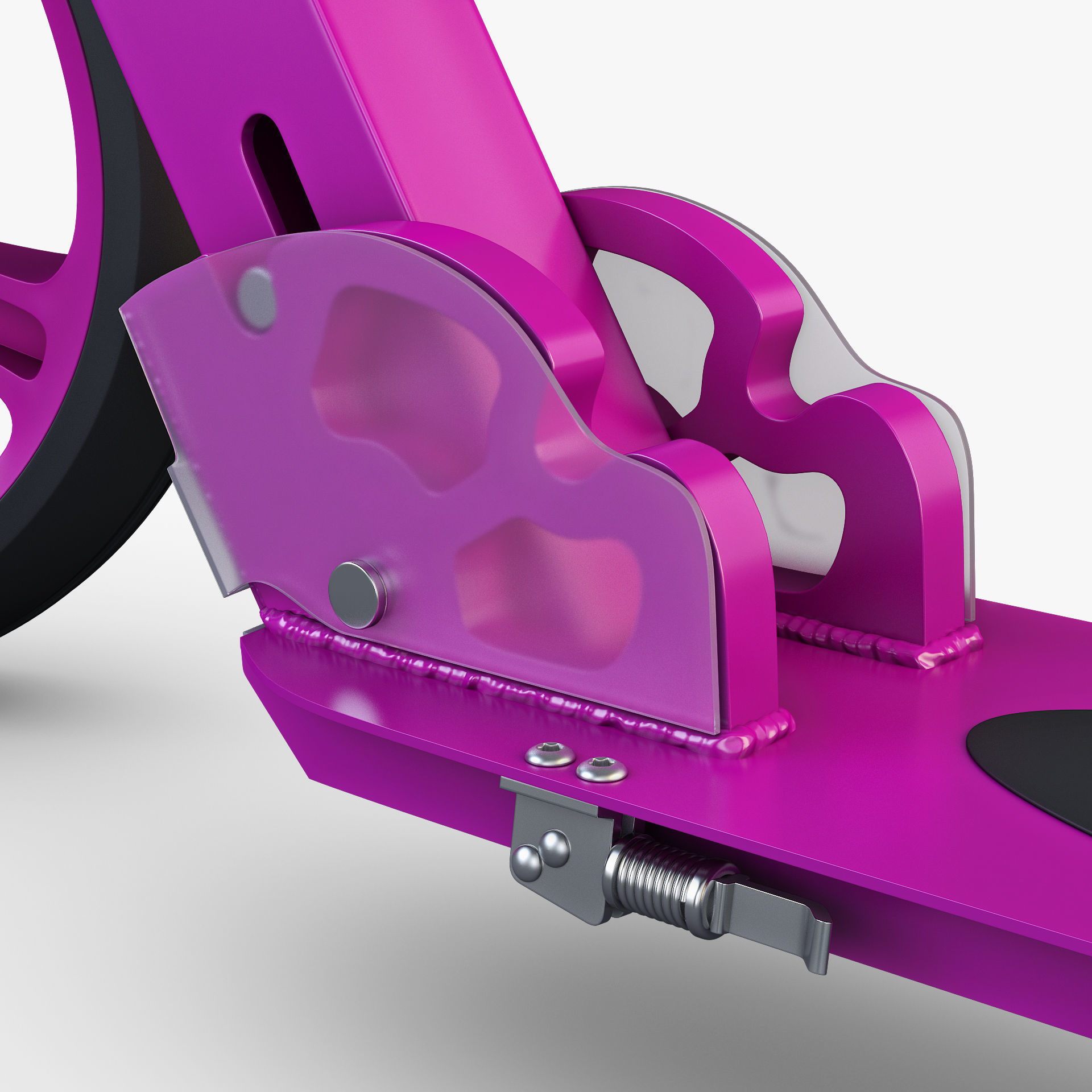 Kick Scooter pink 3D model_16