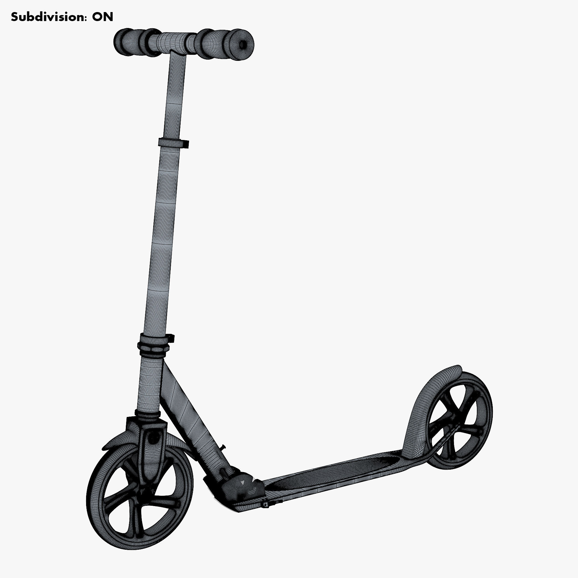 Kick Scooter pink 3D model_20