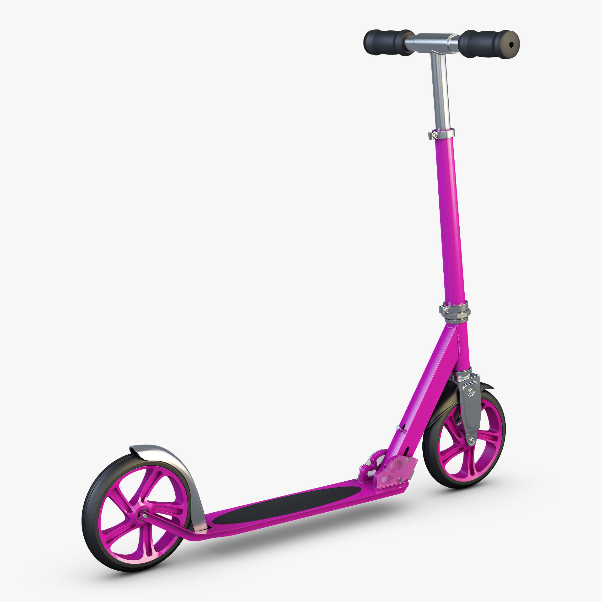 Kick Scooter pink 3D model_1