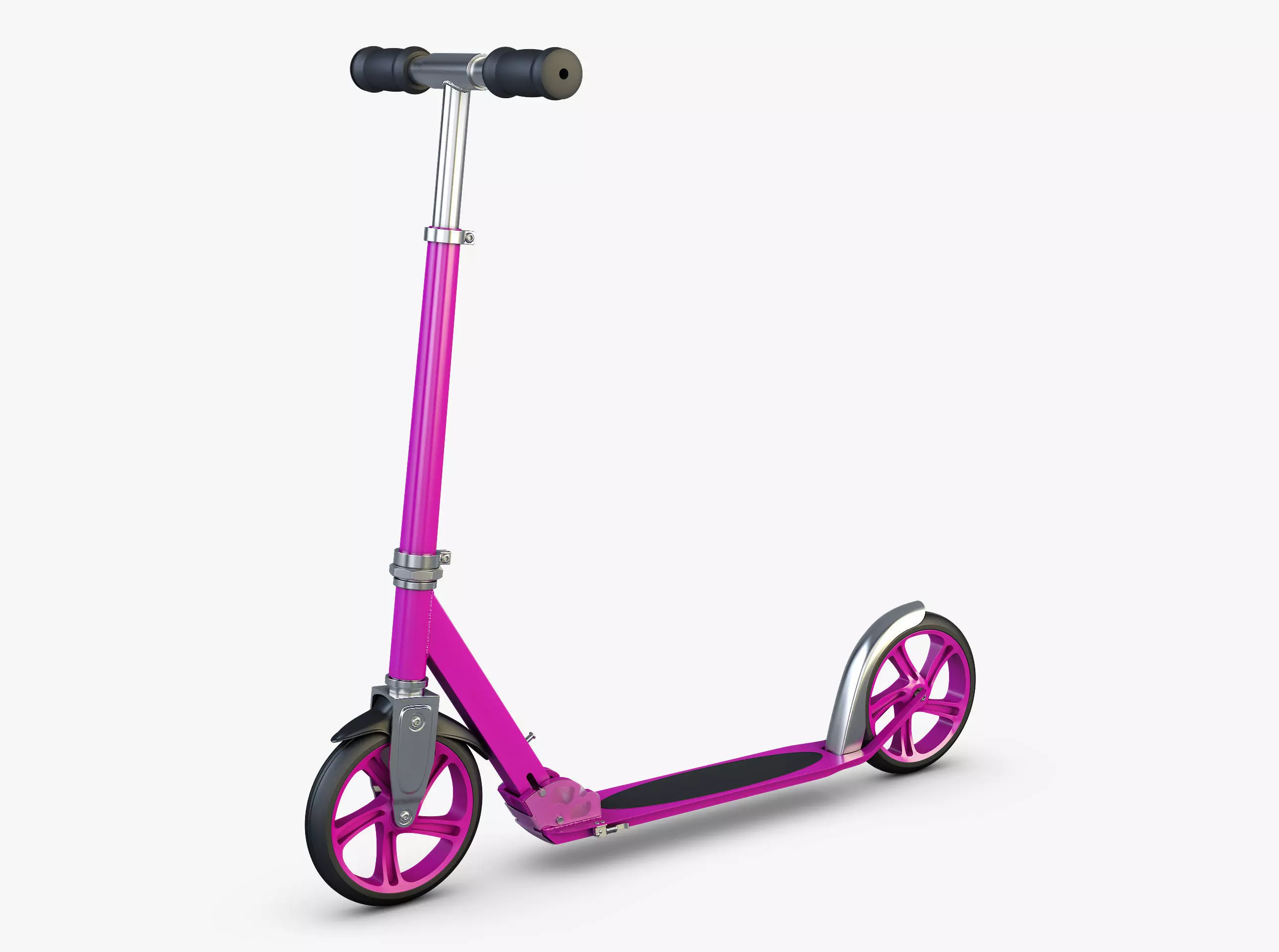 Kick Scooter pink 3D model_0