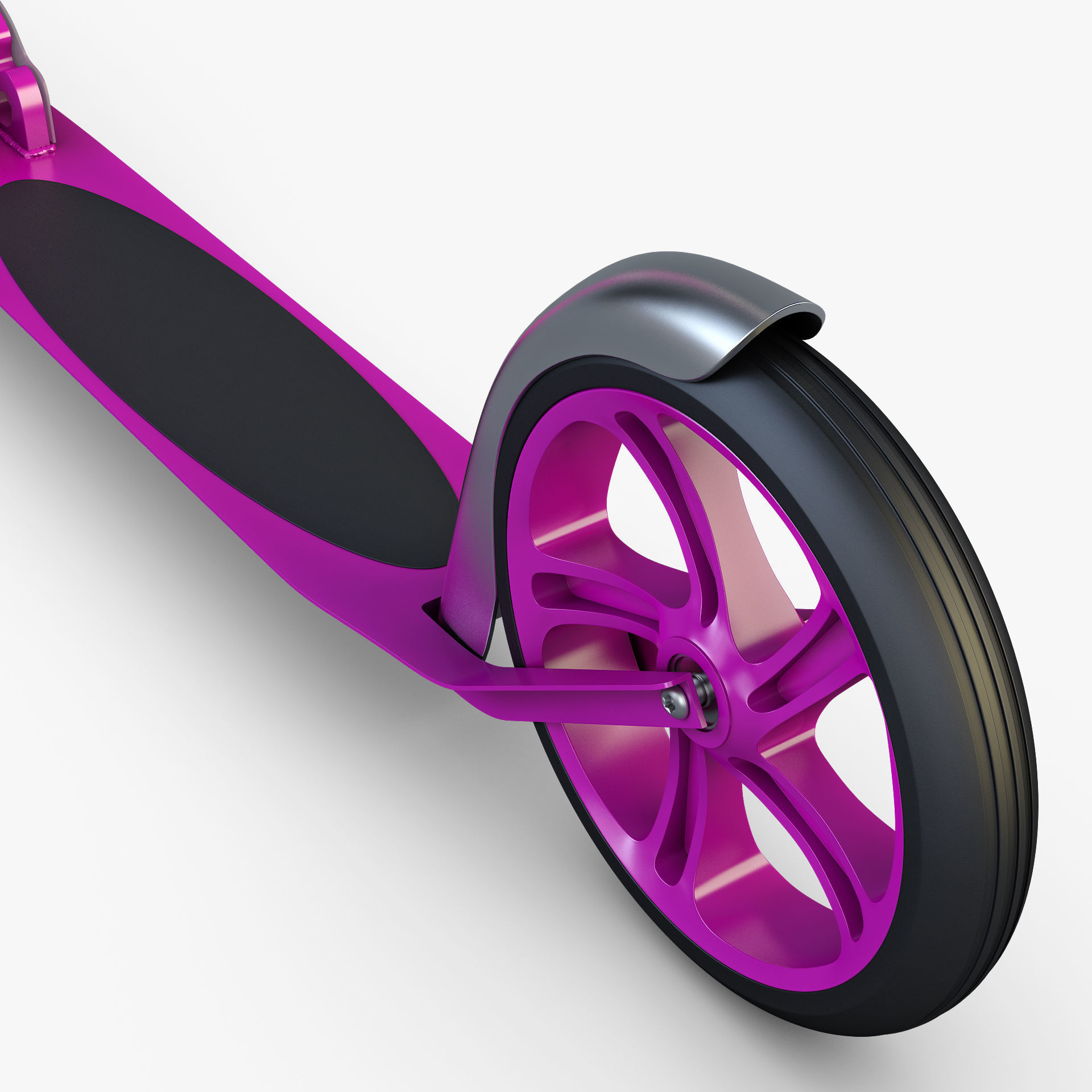 Kick Scooter pink 3D model_18