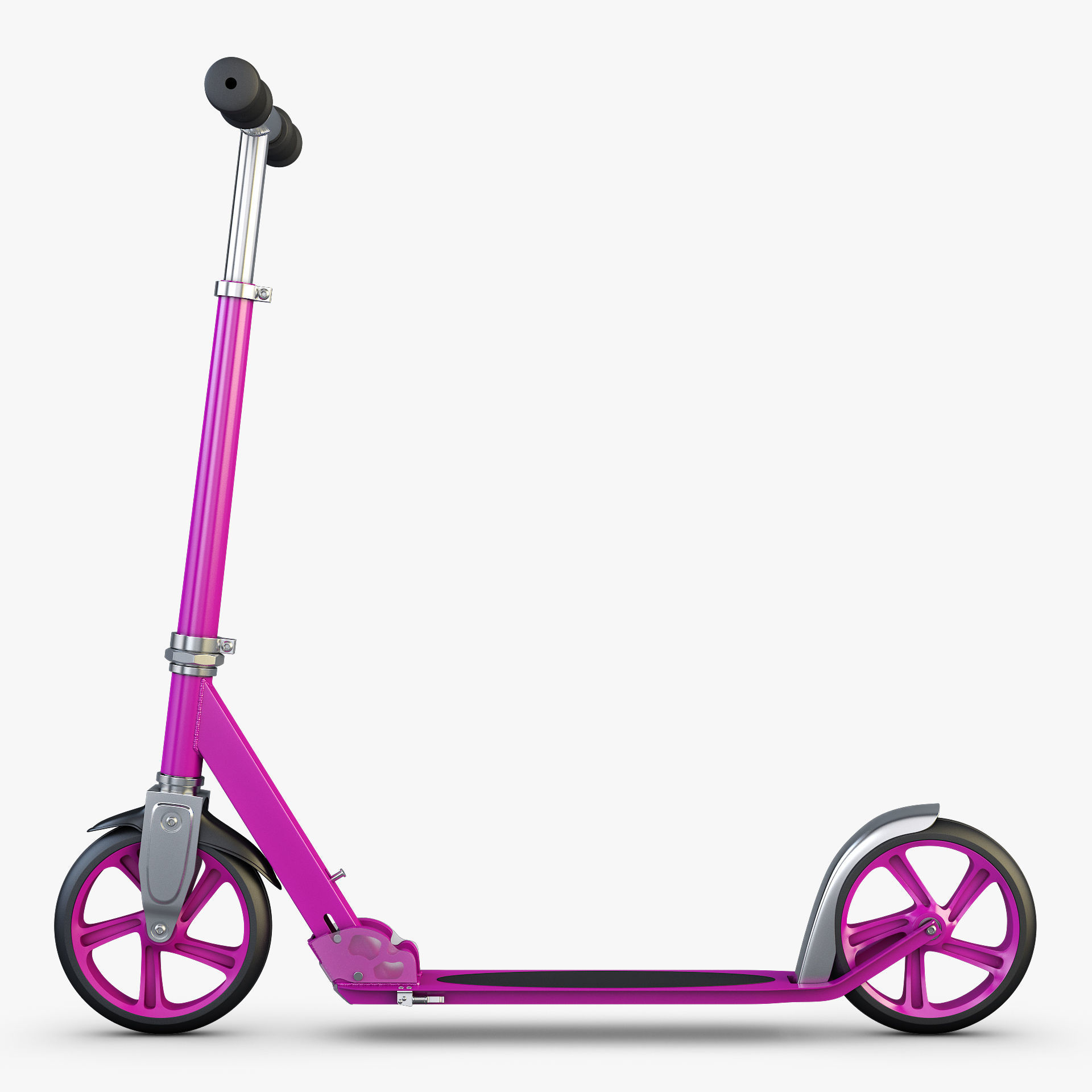 Kick Scooter pink 3D model_6