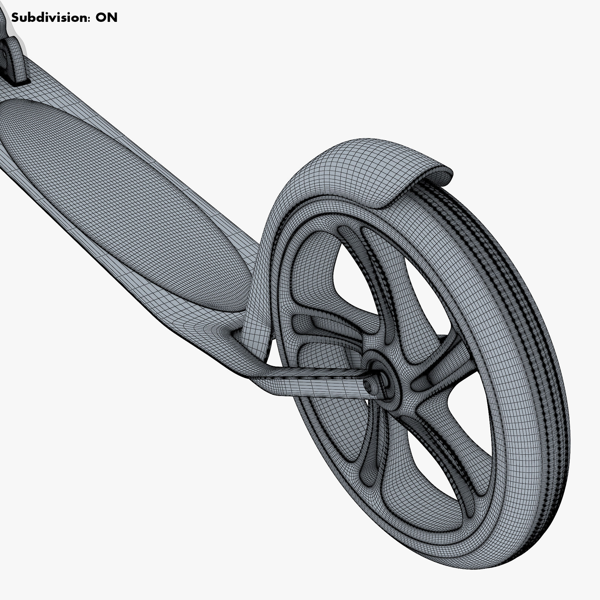 Kick Scooter pink 3D model_38