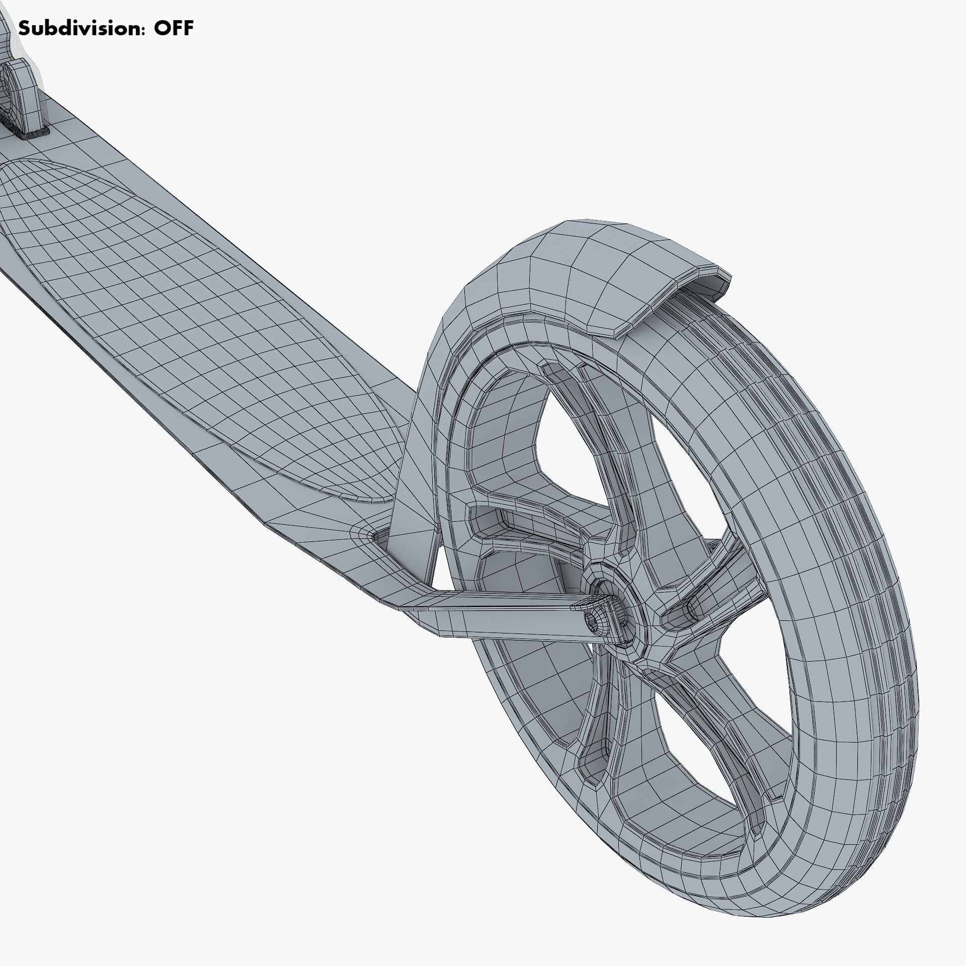 Kick Scooter pink 3D model_39