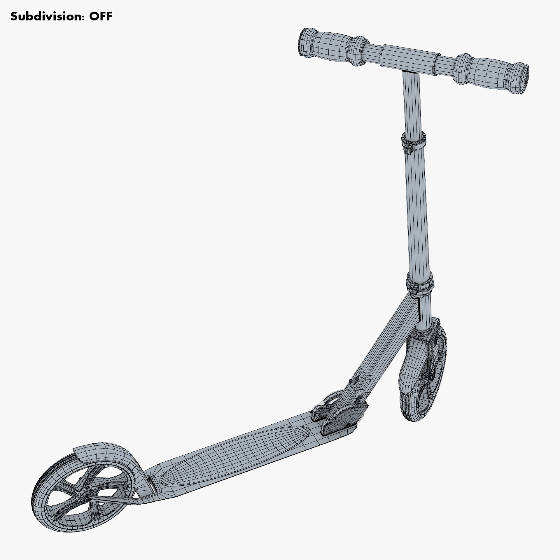 Kick Scooter pink 3D model_27