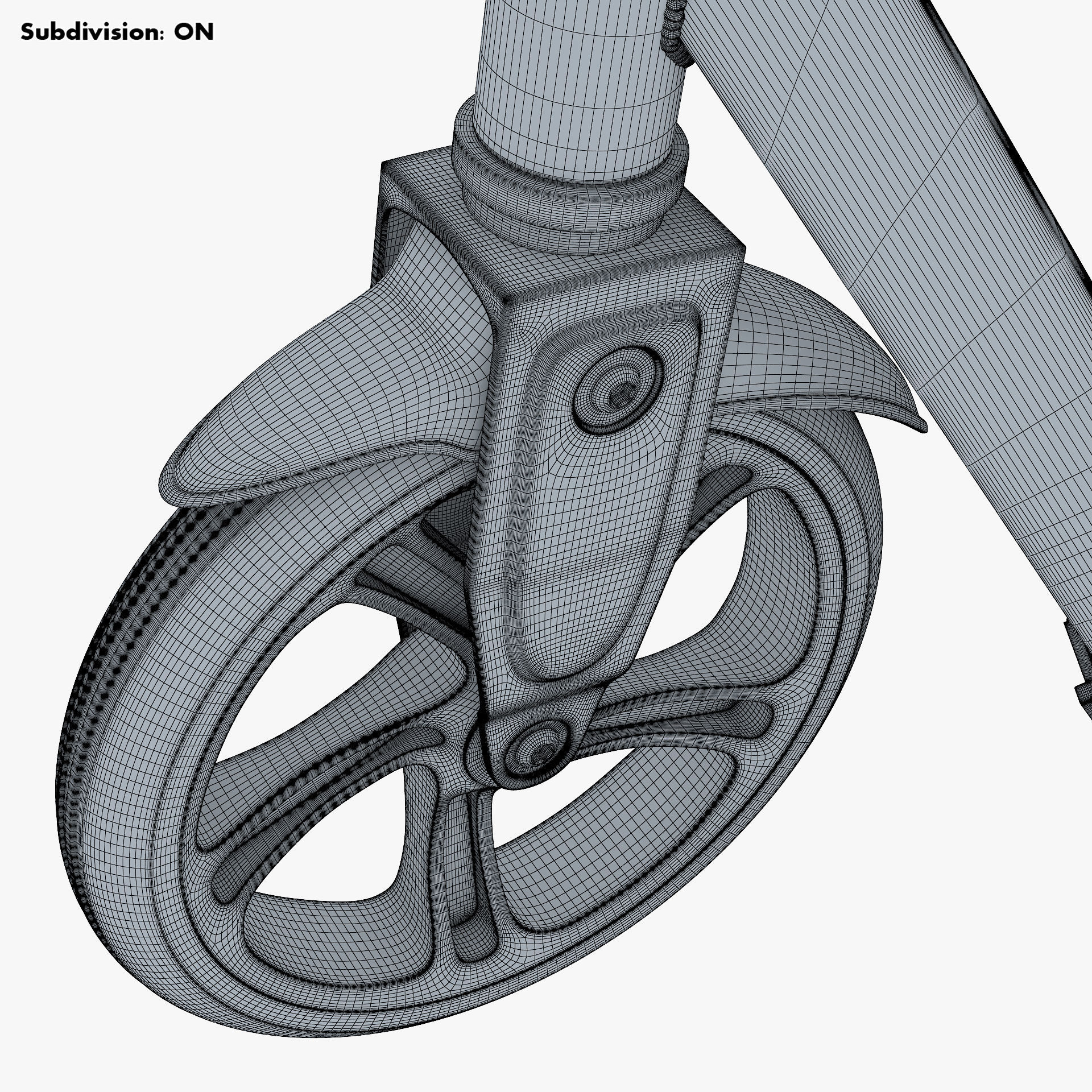 Kick Scooter pink 3D model_36