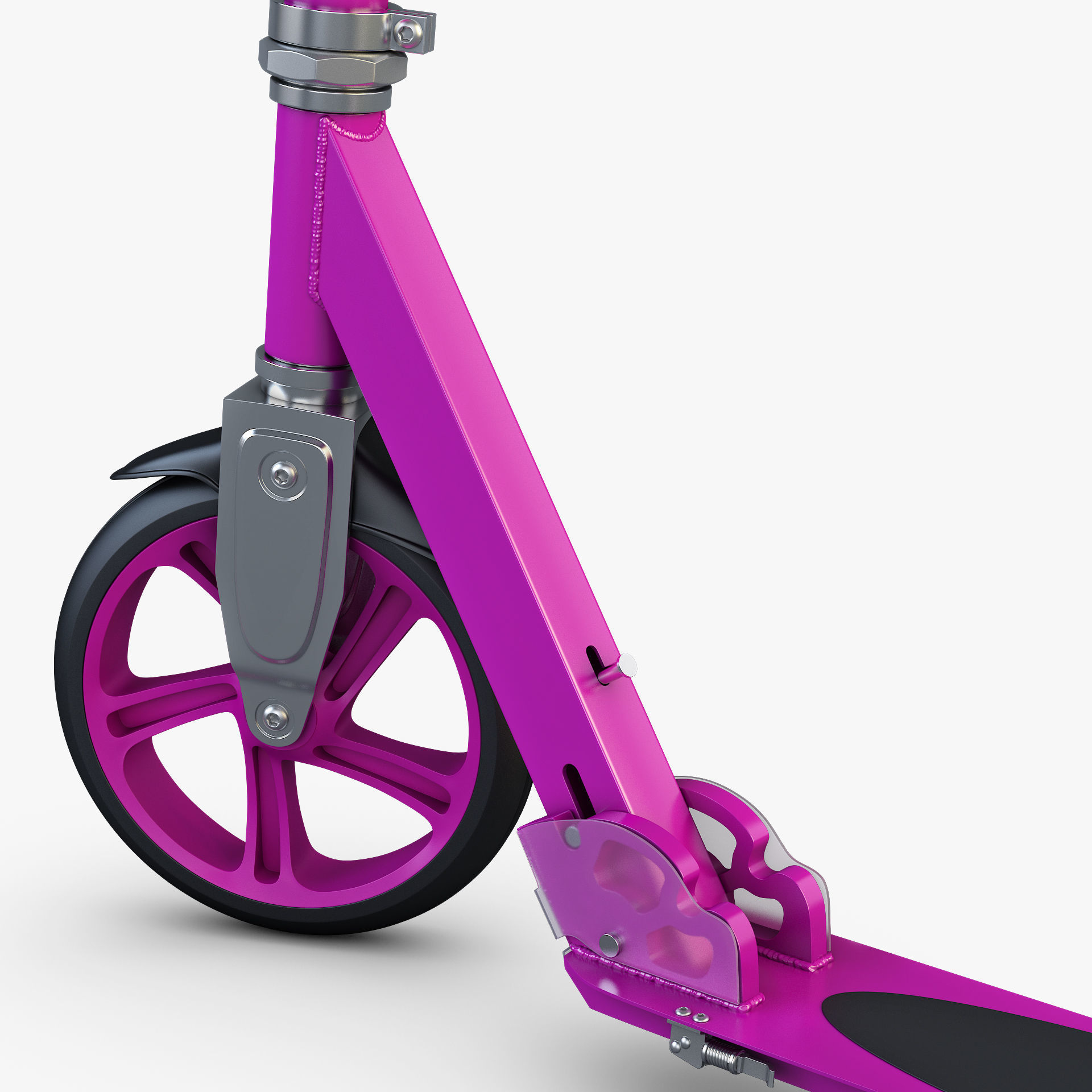 Kick Scooter pink 3D model_15