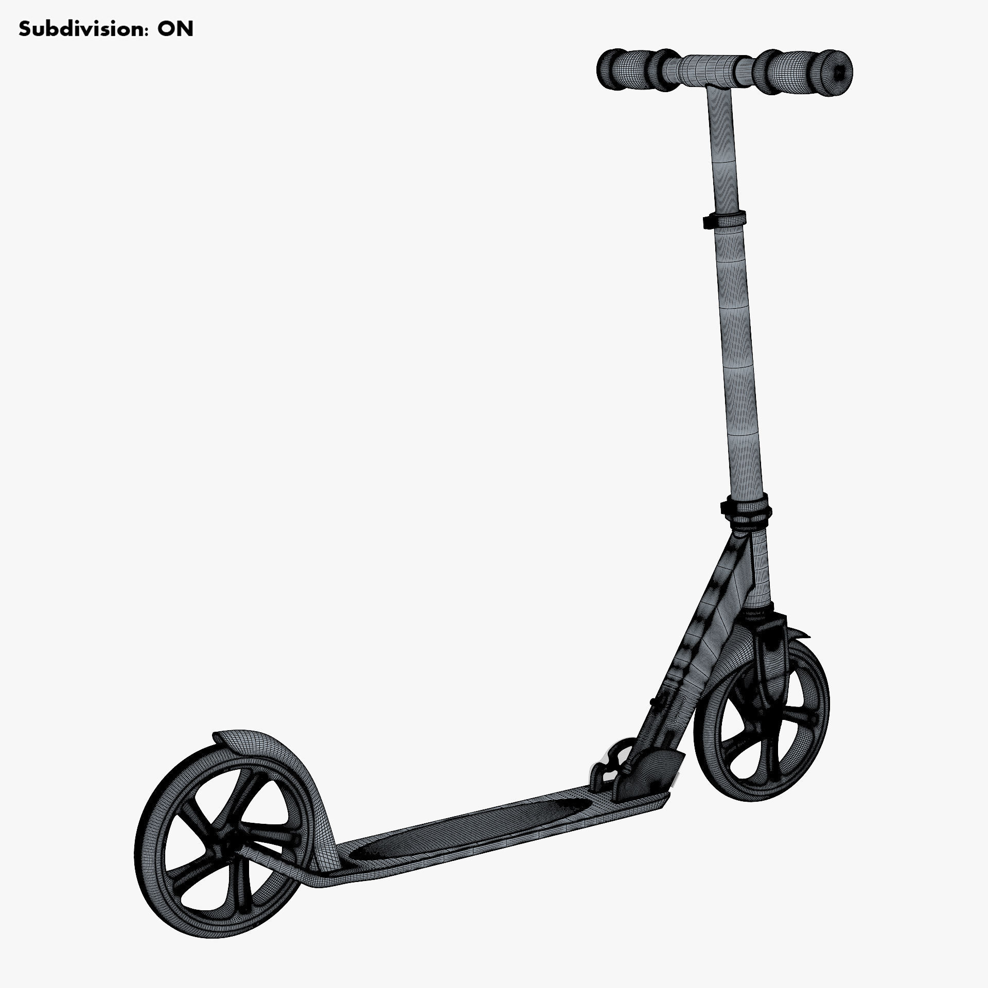 Kick Scooter pink 3D model_22