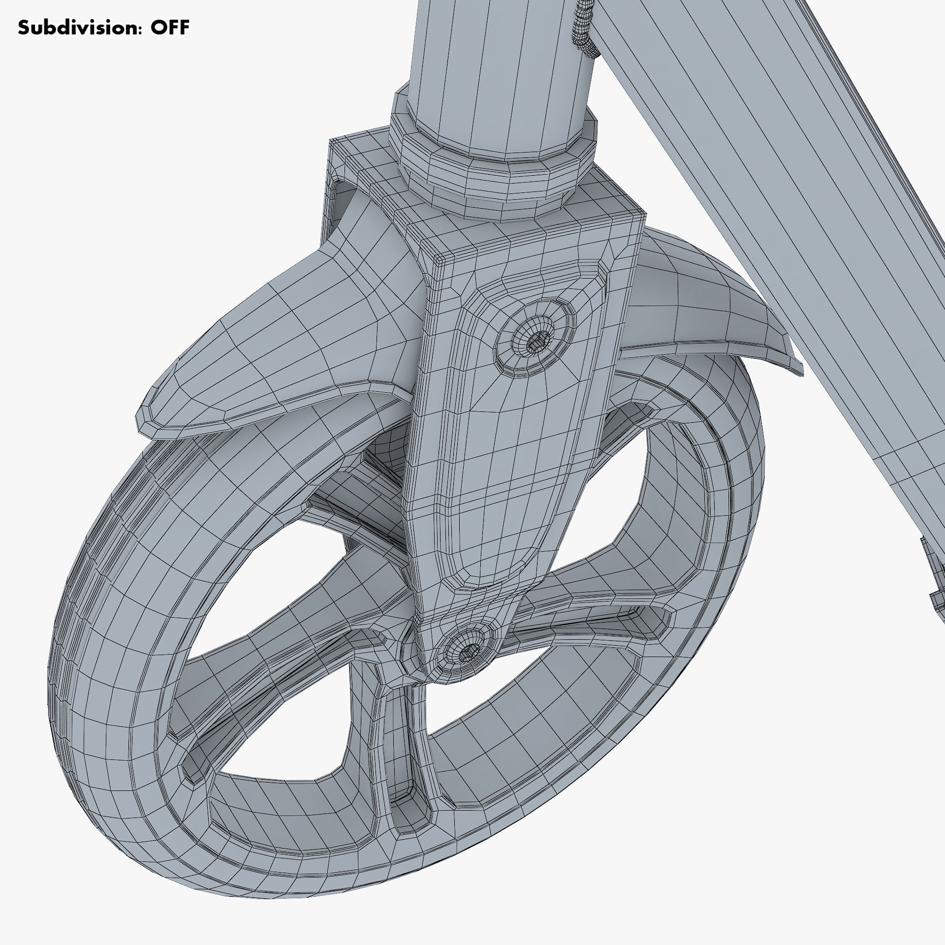 Kick Scooter pink 3D model_37