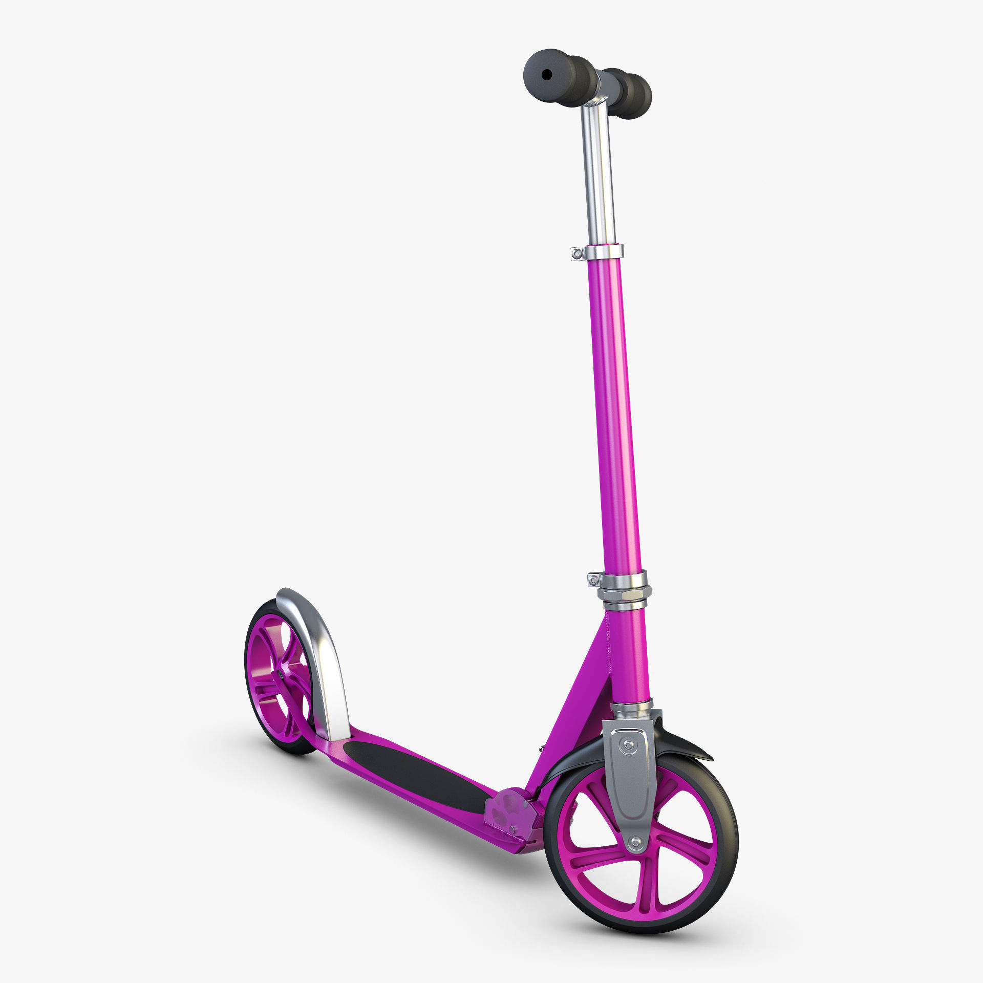 Kick Scooter pink 3D model_2