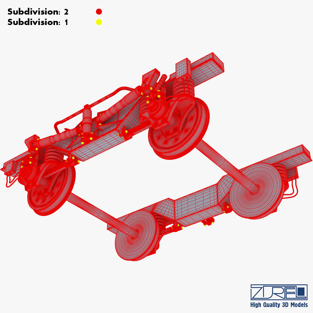 High speed train chassis v 1 3D model_55