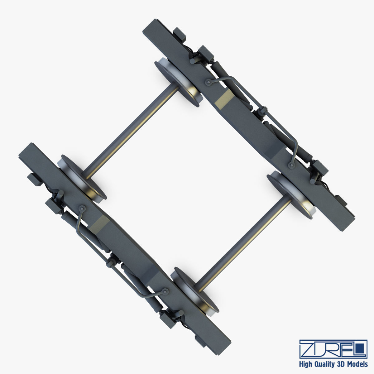 High speed train chassis v 1 3D model_9