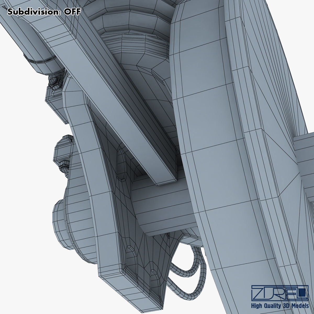 High speed train chassis v 1 3D model_53