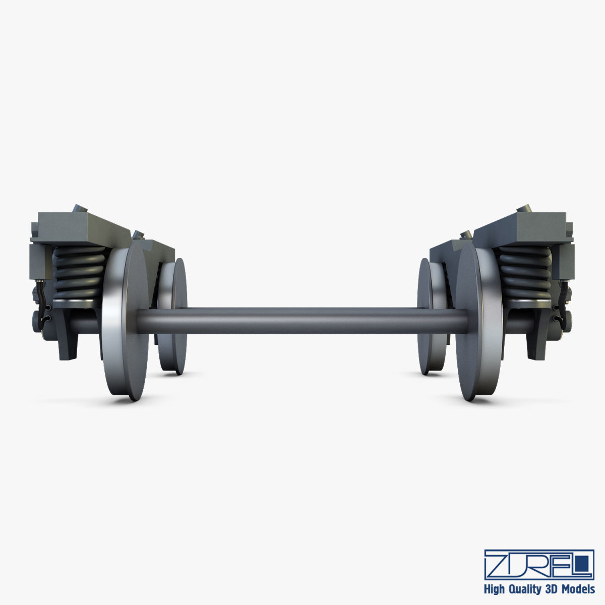 High speed train chassis v 1 3D model_7