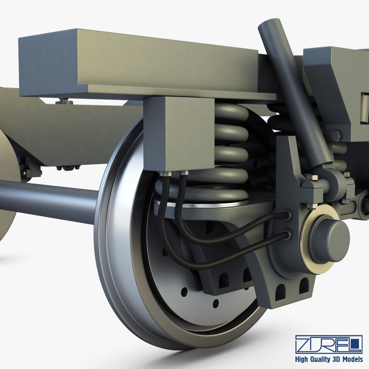 High speed train chassis v 1 3D model_13