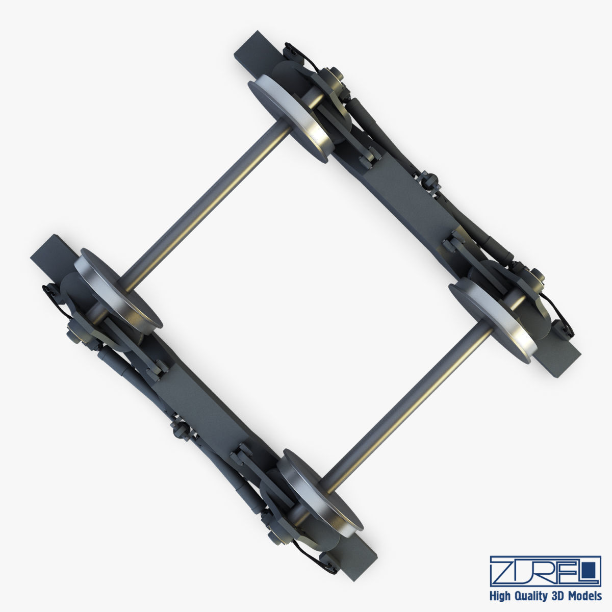 High speed train chassis v 1 3D model_10