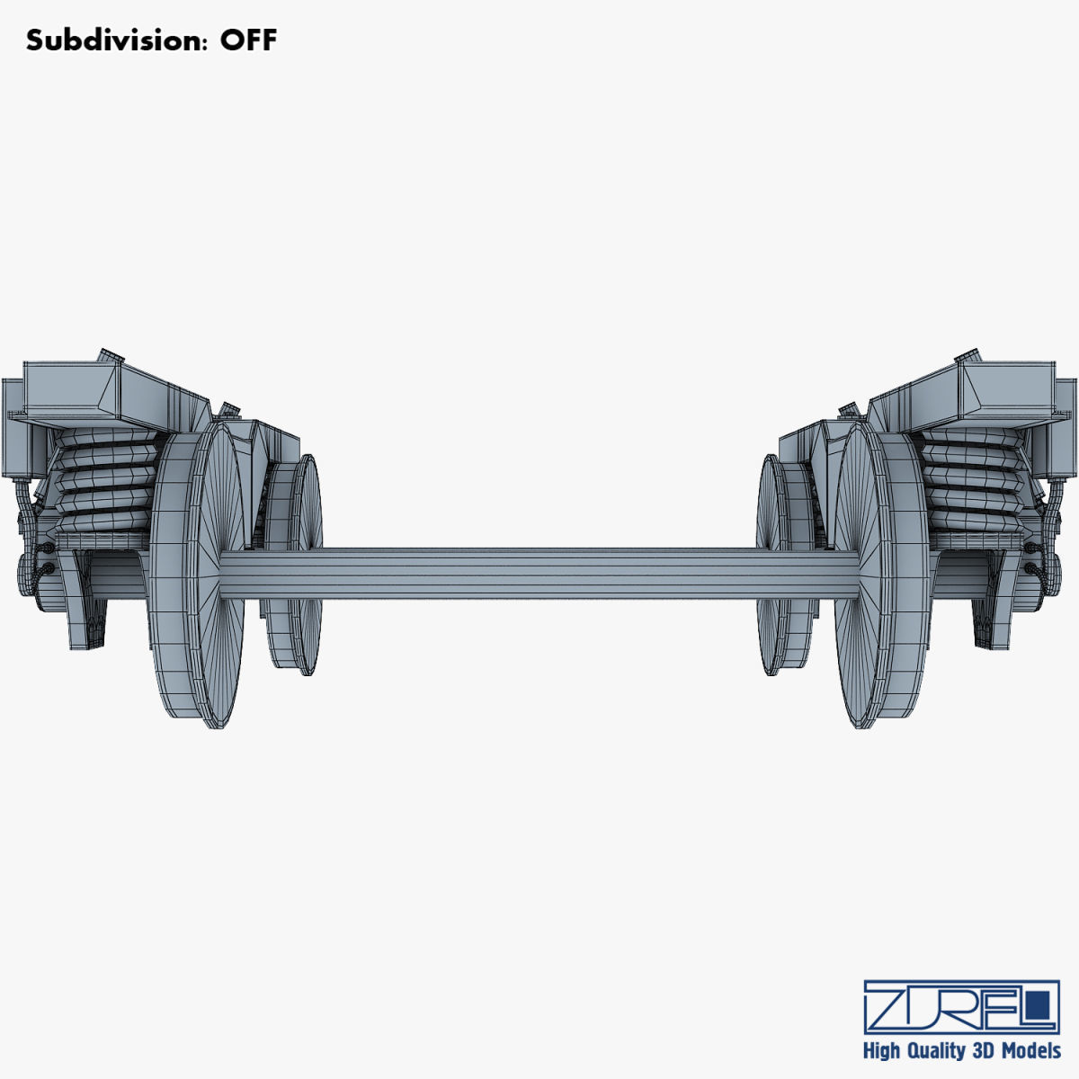 High speed train chassis v 1 3D model_35